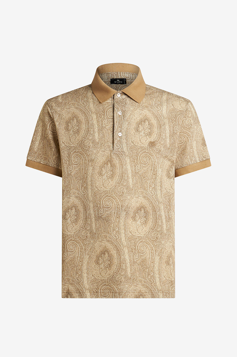 Polo en coton piqué imprimé à manches courtes Paisley Ramage