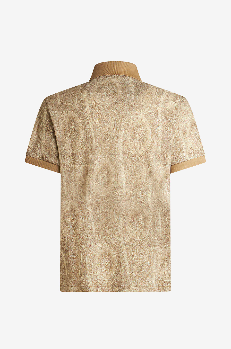 Polo en coton piqué imprimé à manches courtes Paisley Ramage