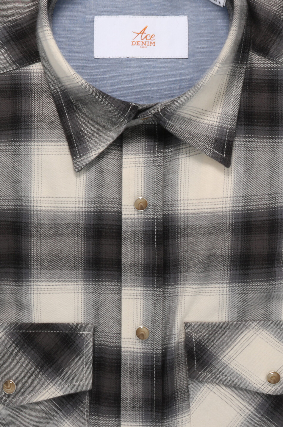 Japan Flanella checked long-sleeved shirt