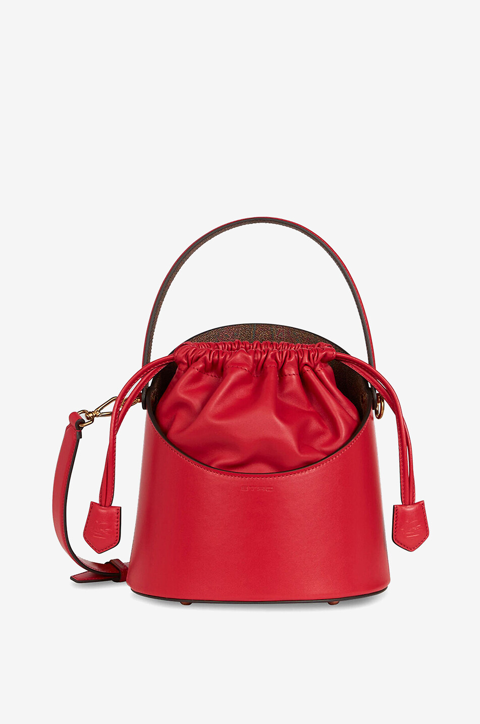 ETRO Saturno Medium leather bucket bag Women RED 1