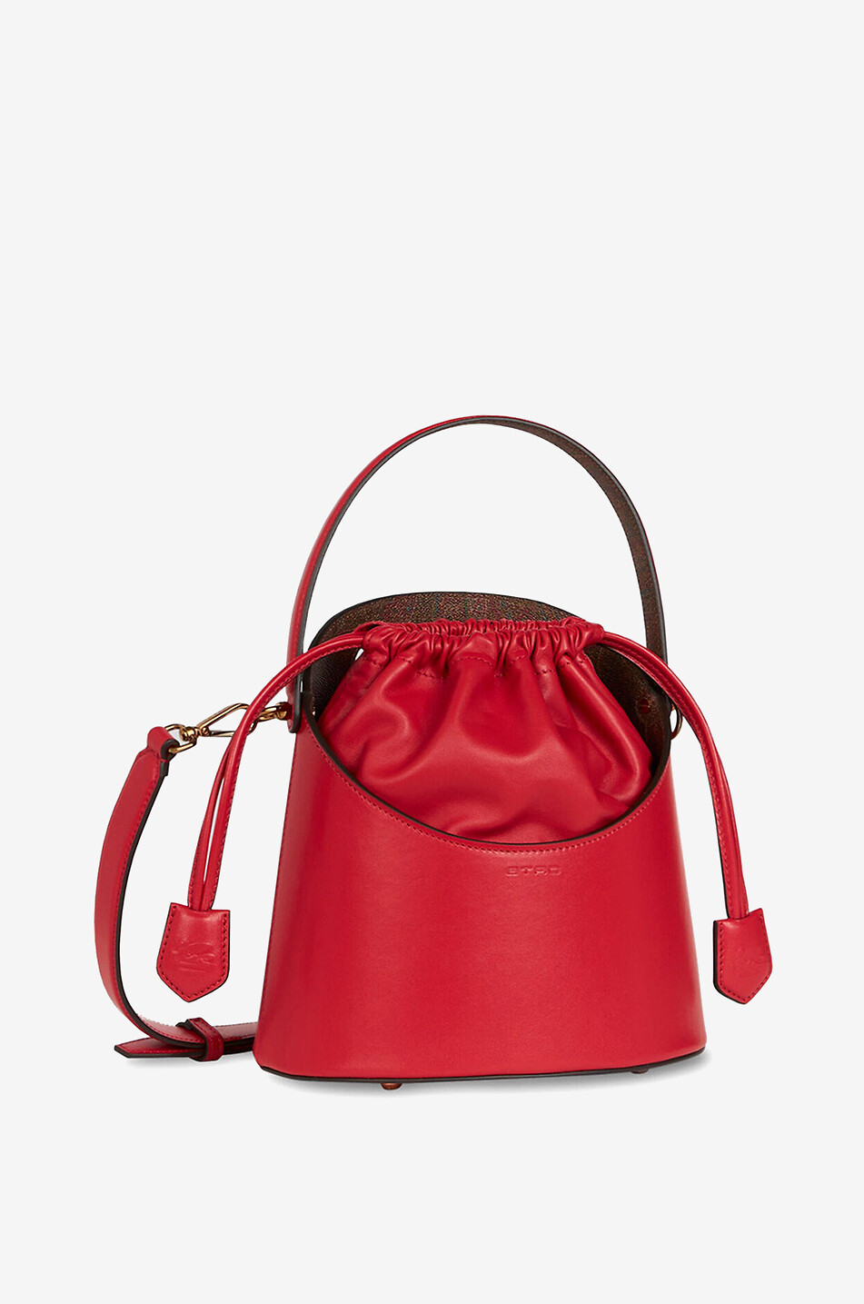 ETRO Saturno Medium leather bucket bag Women RED 2