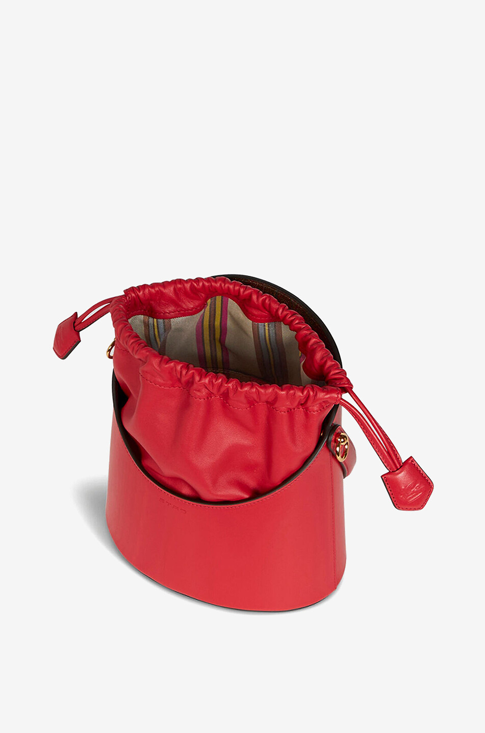 ETRO Saturno Medium leather bucket bag Women RED 6