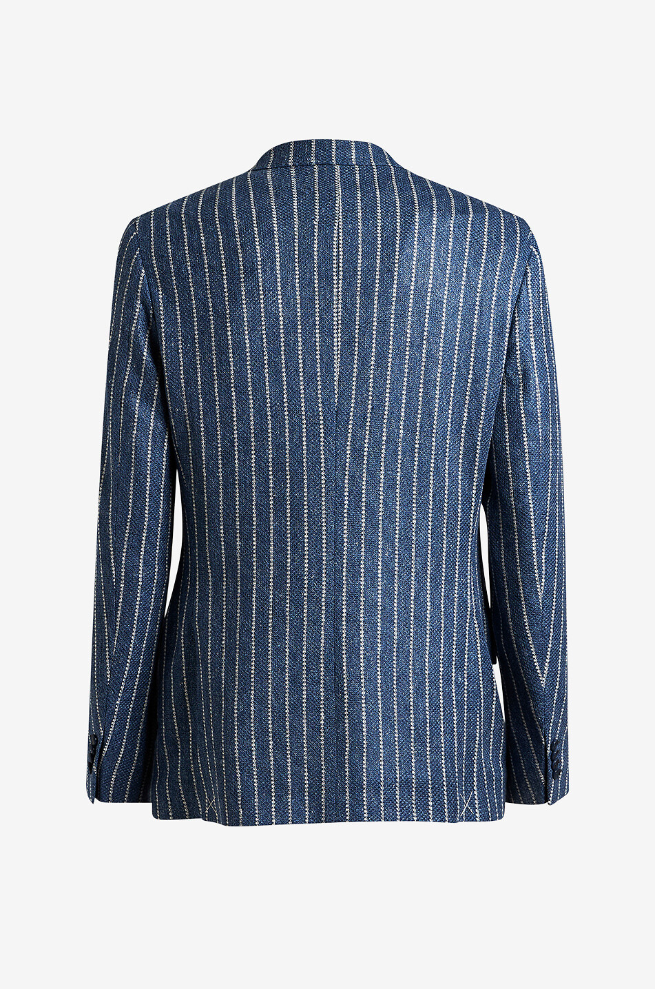 Einreihiger Blazer aus gestreiftem Leinenjacquard