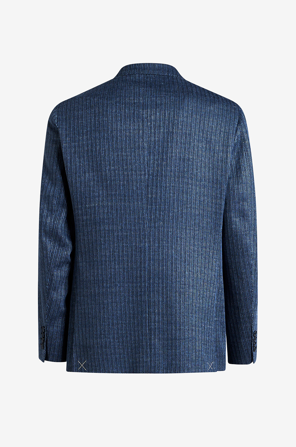 ETRO Blazer à boutonnage simple effet maille Roma Fit Homme BLEU MOYEN 2