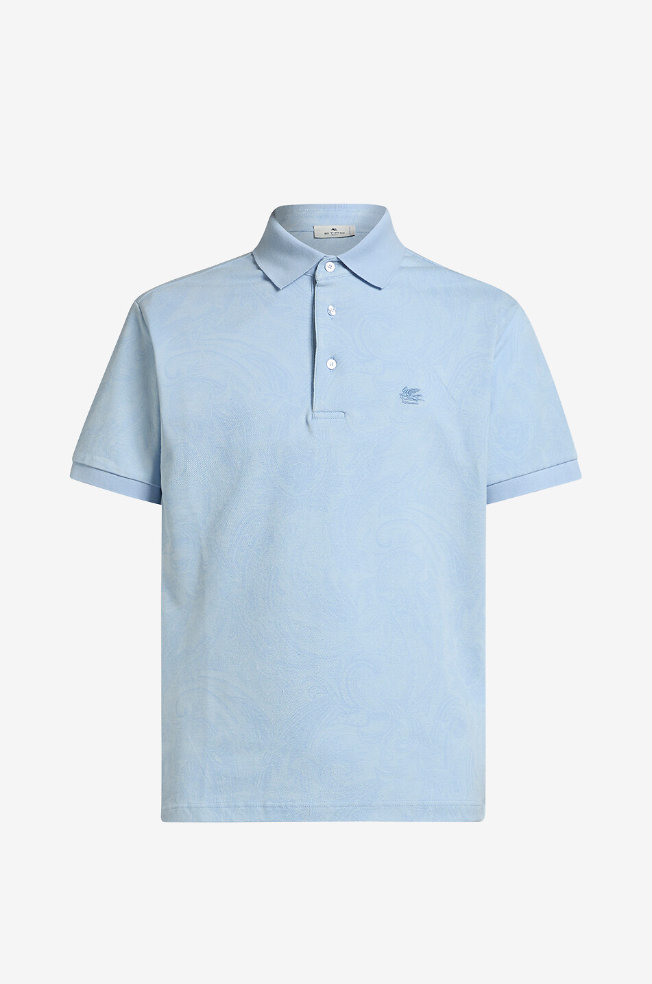 ETRO Polo en coton piqué à manches courtes Floral Paisley Homme BLEU CLAIR 1