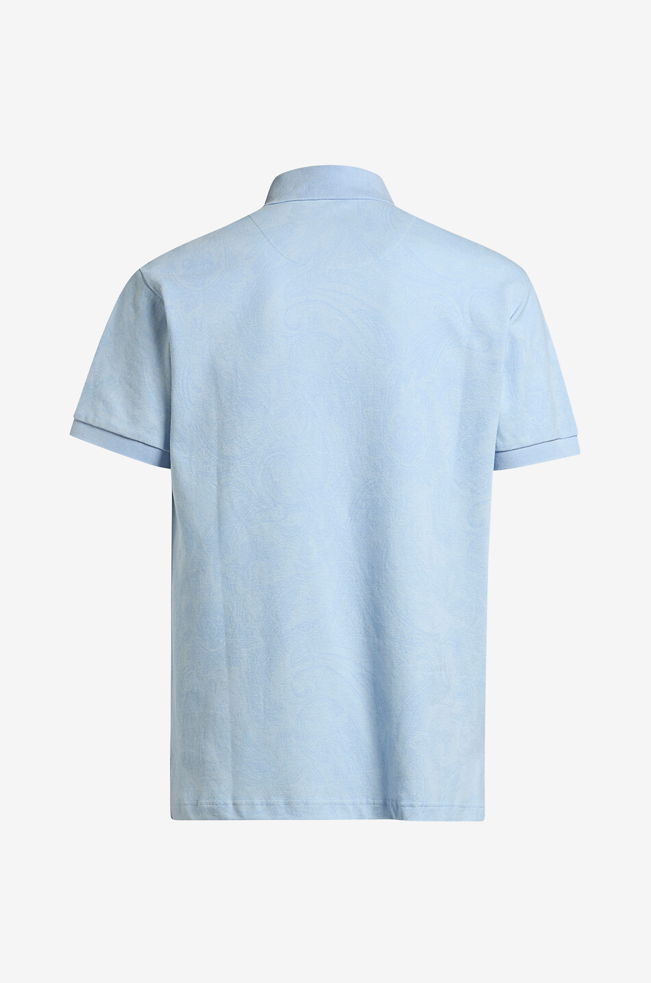Floral Paisley short-sleeved cotton piqué polo shirt