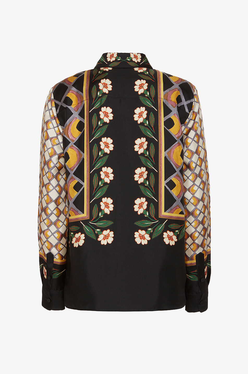 LA DOUBLEJ Langärmeliges Hemd aus Seide Boy Dazed Placée Damen SCHWARZ 2