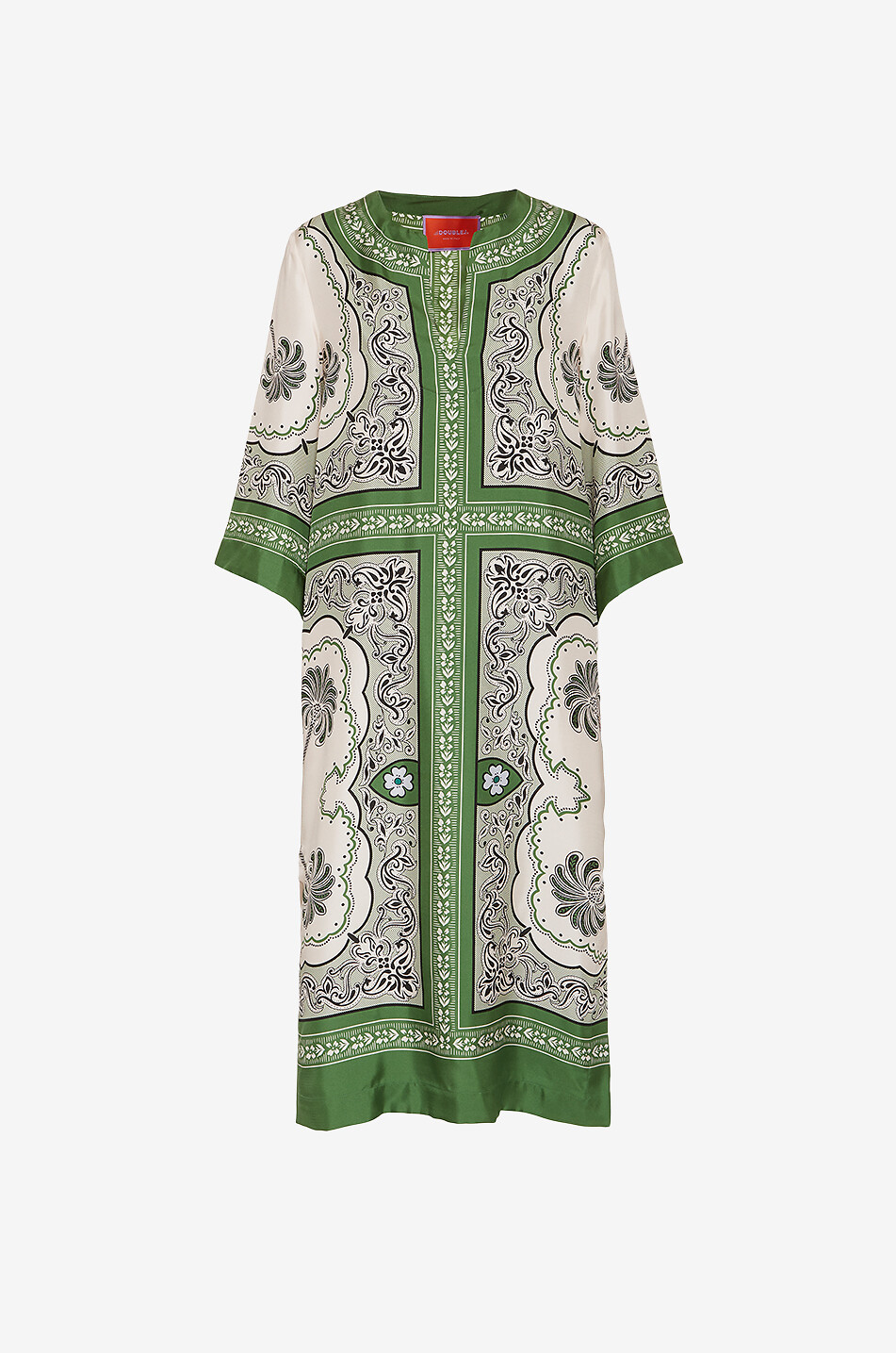LA DOUBLEJ The Kaftan Mirage Placée silk caftan Women GREEN 1
