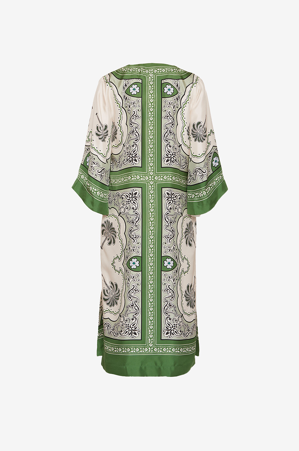 LA DOUBLEJ The Kaftan Mirage Placée silk caftan Women GREEN 2