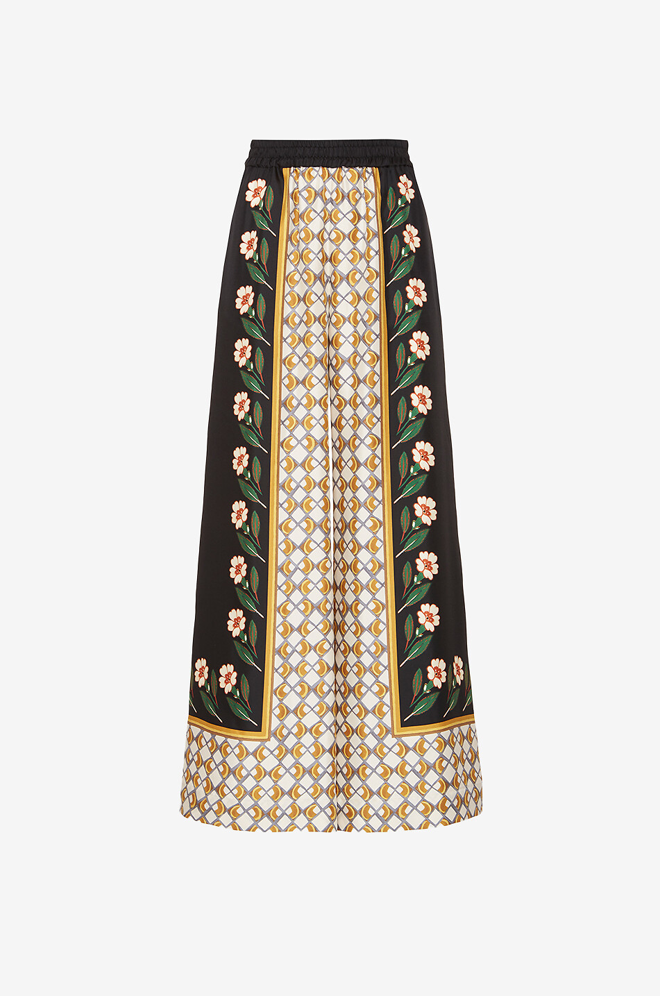 Palazzo Dazed Placée silk twill wide-leg trousers