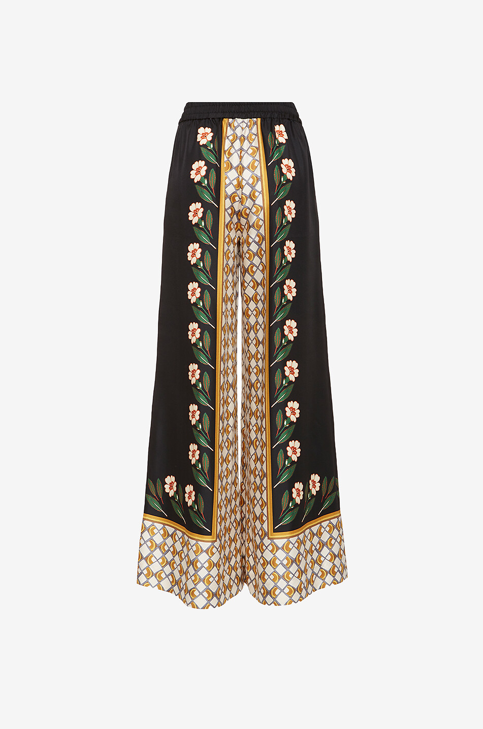 LA DOUBLEJ Palazzo Dazed Placée silk twill wide-leg trousers Women BLACK 2