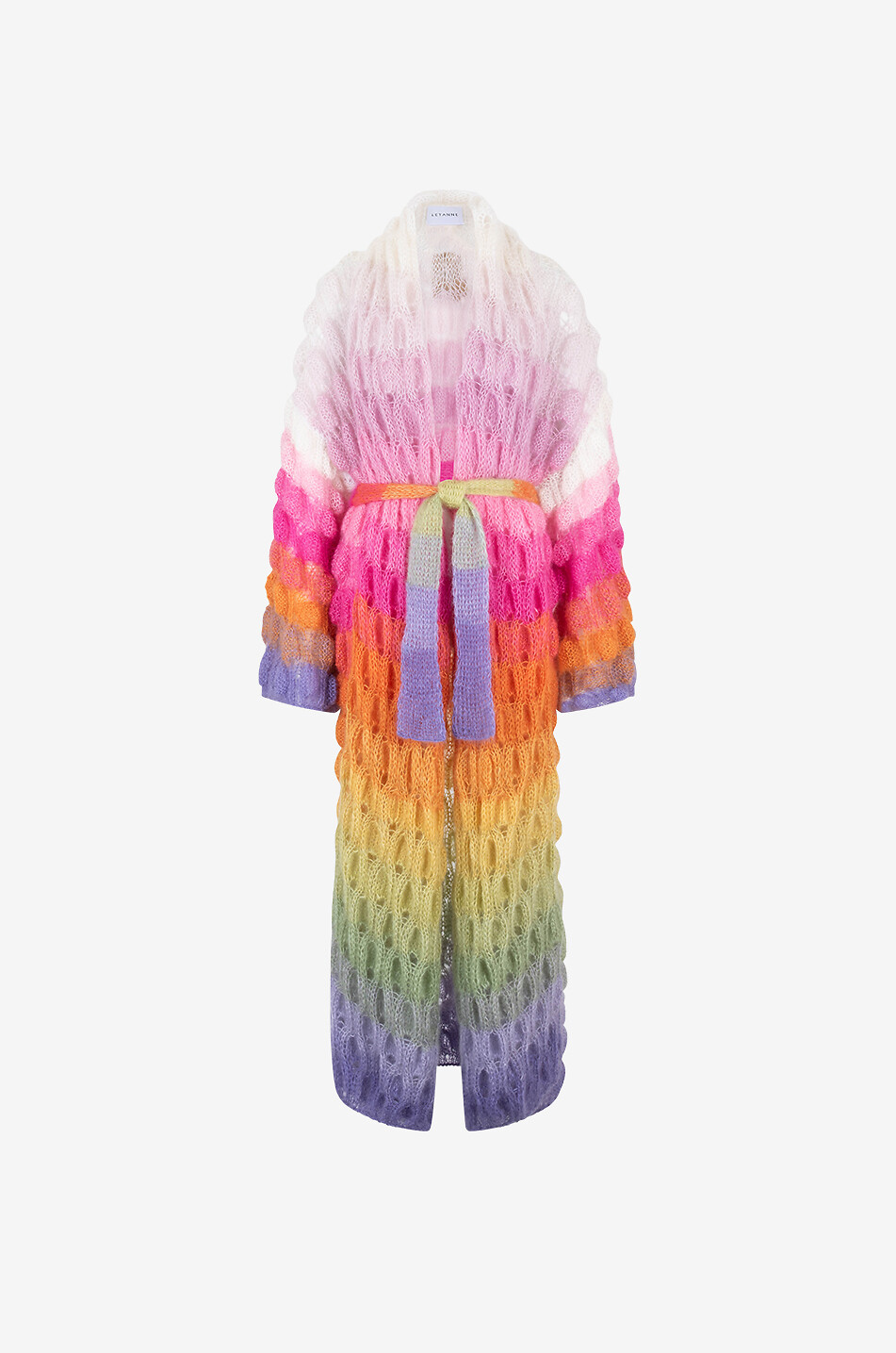 LETANNE Emma Lace multicolour mohair and silk knit coat Women MULTI COLOURED 1