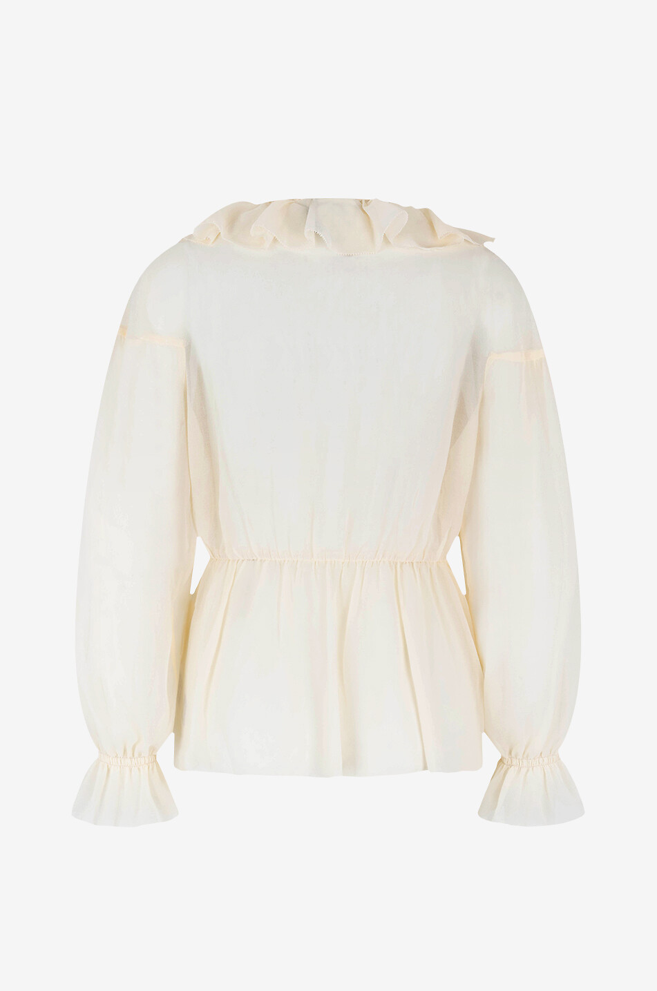 REFORMATION Gerüschte Musselinbluse Wyn Damen CREMEFARBEN 2