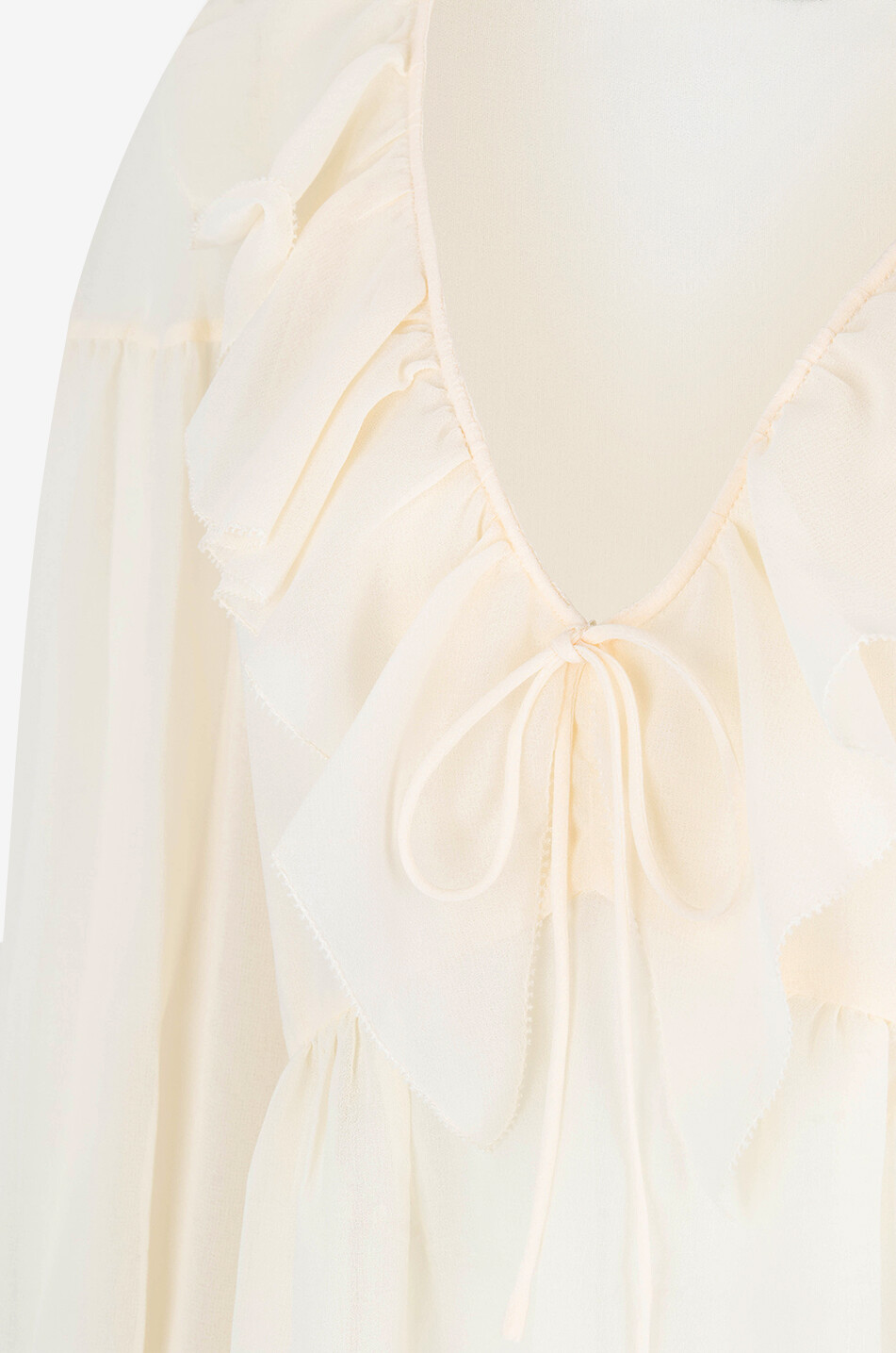 REFORMATION Gerüschte Musselinbluse Wyn Damen CREMEFARBEN 7