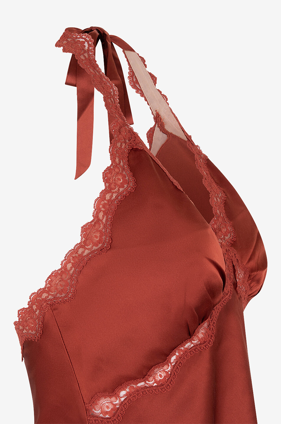 REFORMATION Monica silk and lace camisole Women ORANGE 6