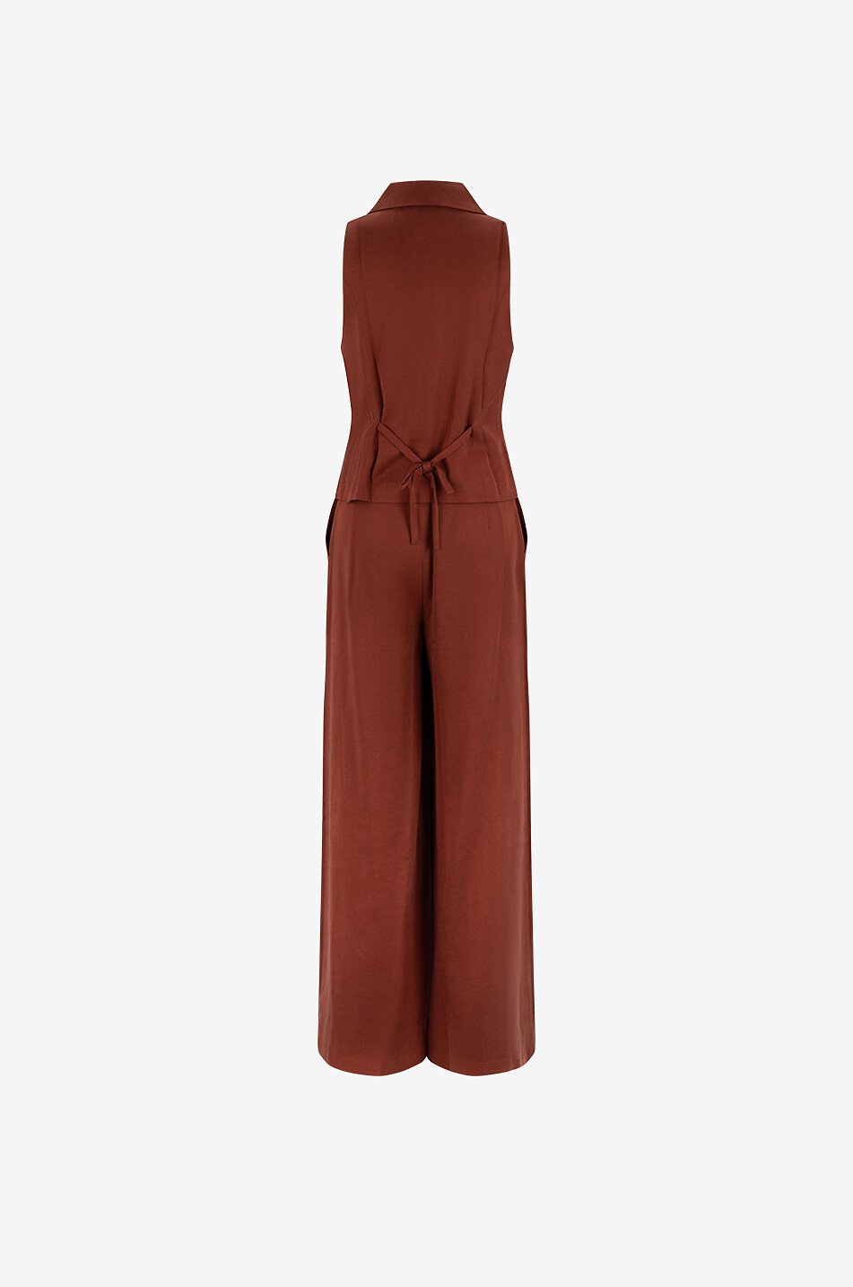 REFORMATION Ensemble pantalon large et gilet Taryn Femme ORANGE FONCÉ 2