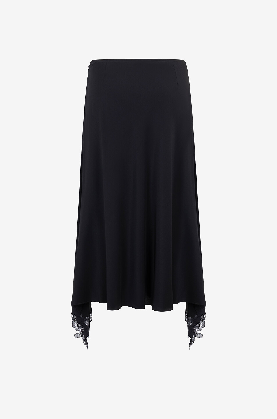 STELLA McCARTNEY Asymmetrischer Rock aus Seidencrêpe und Spitze Damen SCHWARZ 2