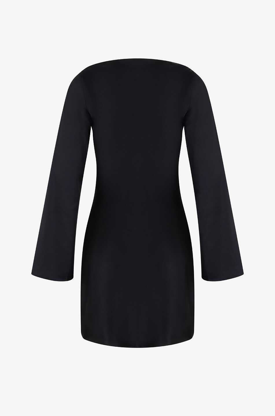 REFORMATION Pike satin mini dress with flared sleeves Women BLACK 2