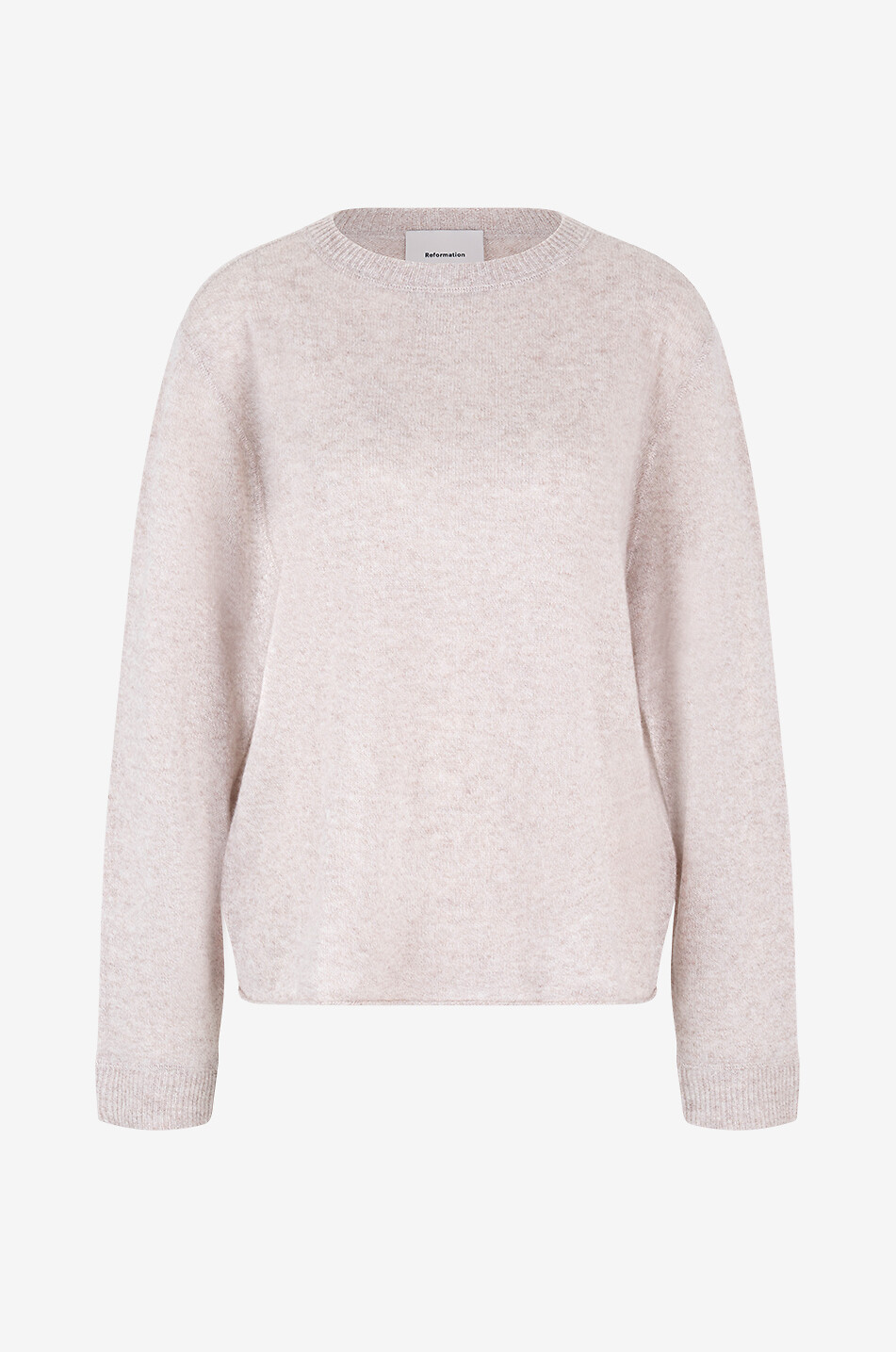 REFORMATION Boyfriend crewneck recycled cashmere jumper Women GREY 1