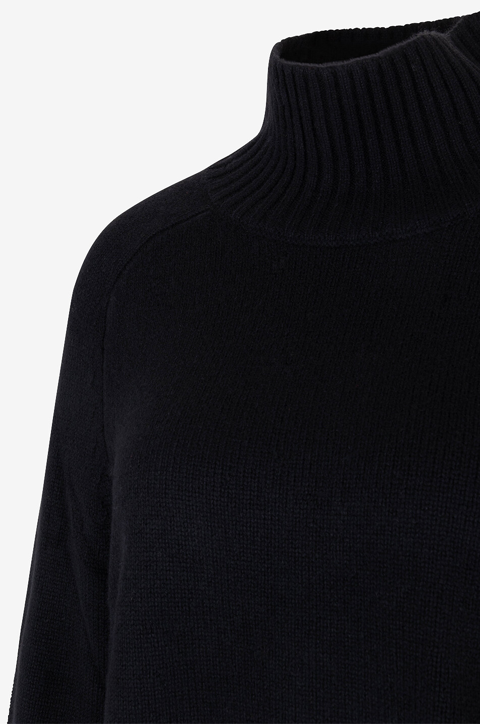 REFORMATION Brooke funnel neck cropped cashmere jumper Women BLACK 7