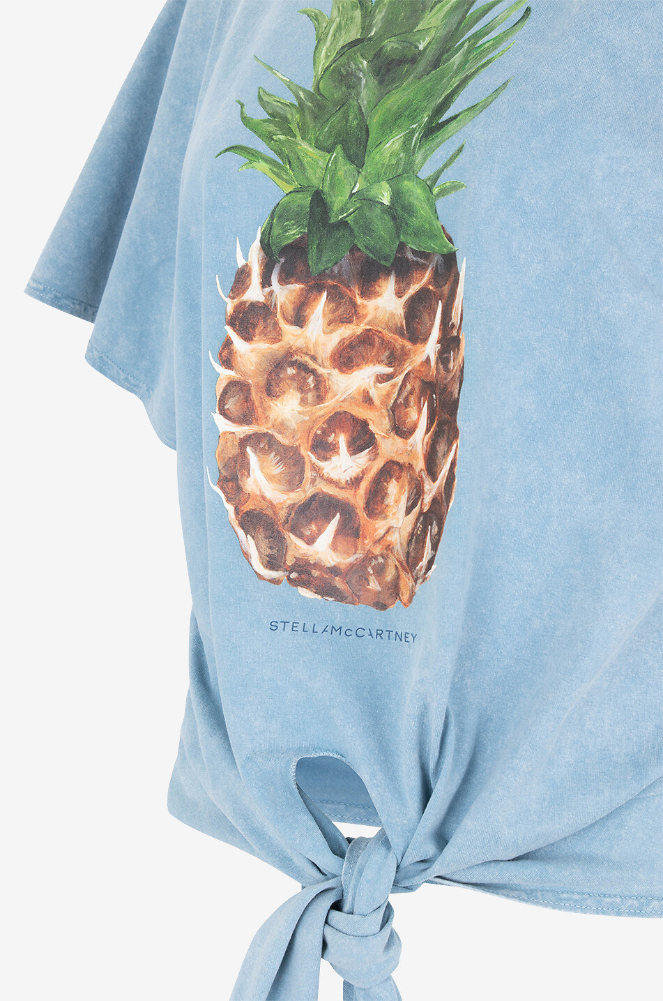 Bio-Baumwoll-T-Shirt mit Zipfeln zum Knoten Pineapple