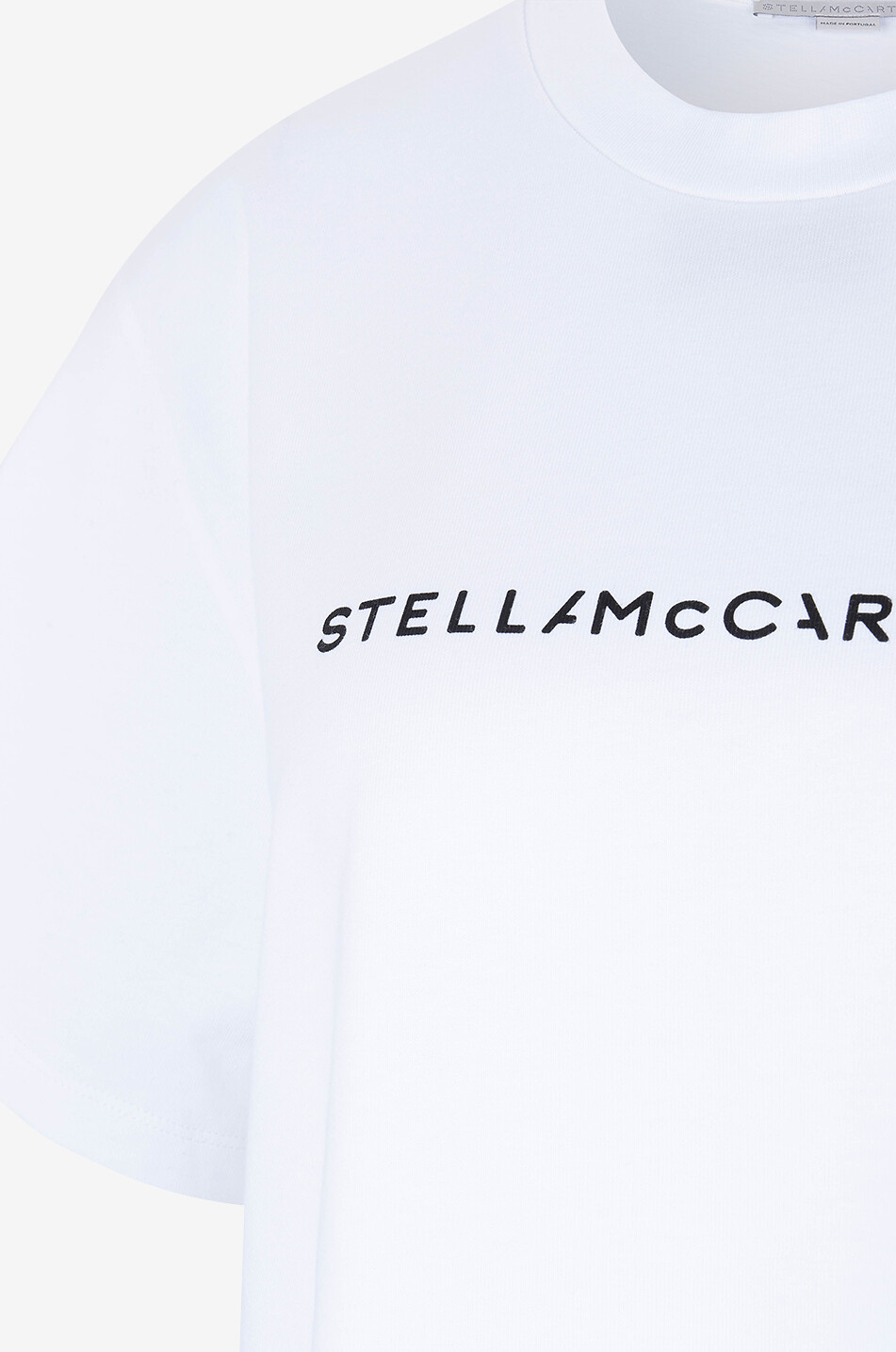 STELLA McCARTNEY Oversize-T-Shirt aus Bio-Baumwolle STELLA Logo Damen WEISS 3