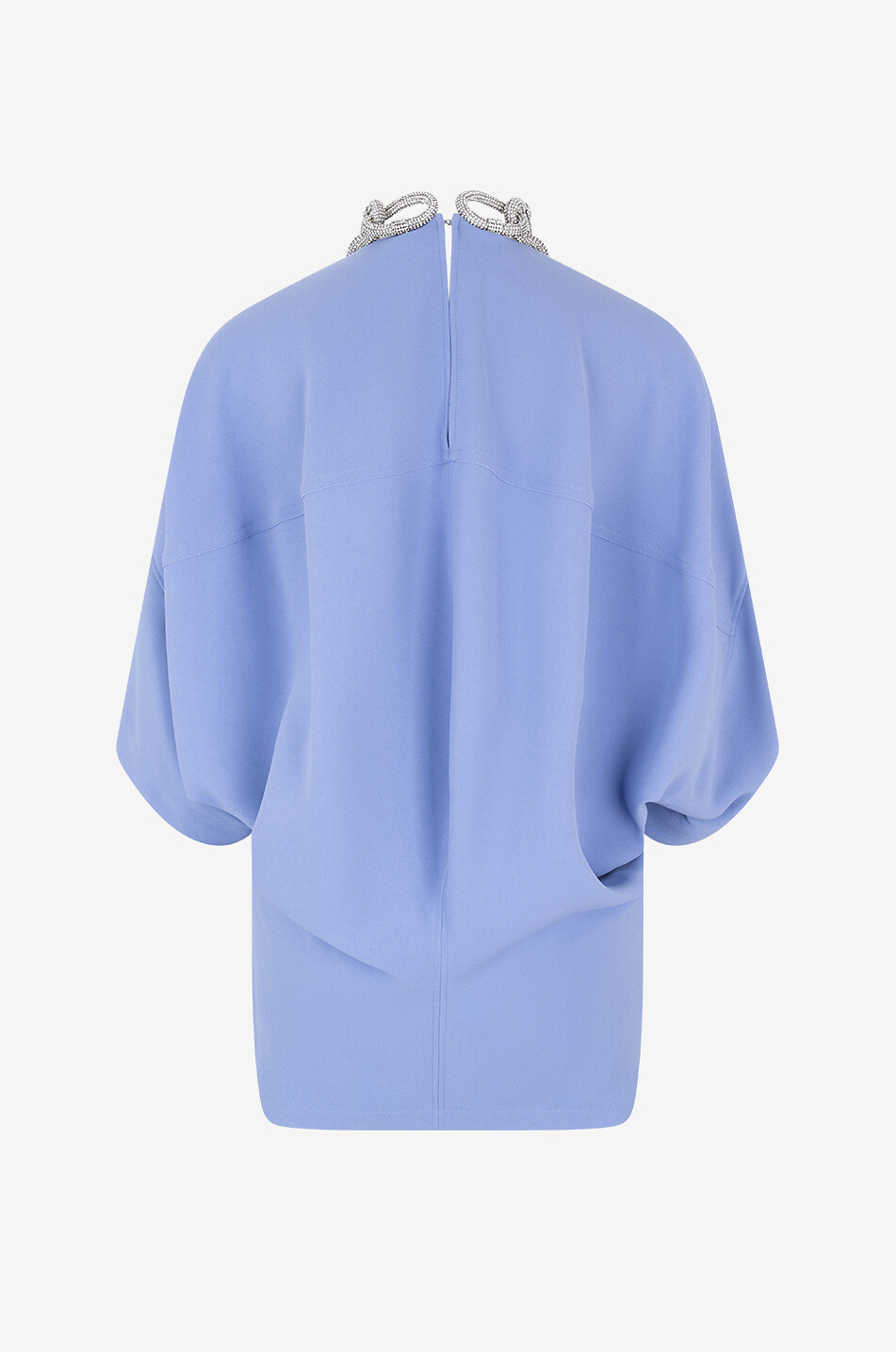 STELLA McCARTNEY Crystal clad chain adorned loose crepe top Women PURPLE 2