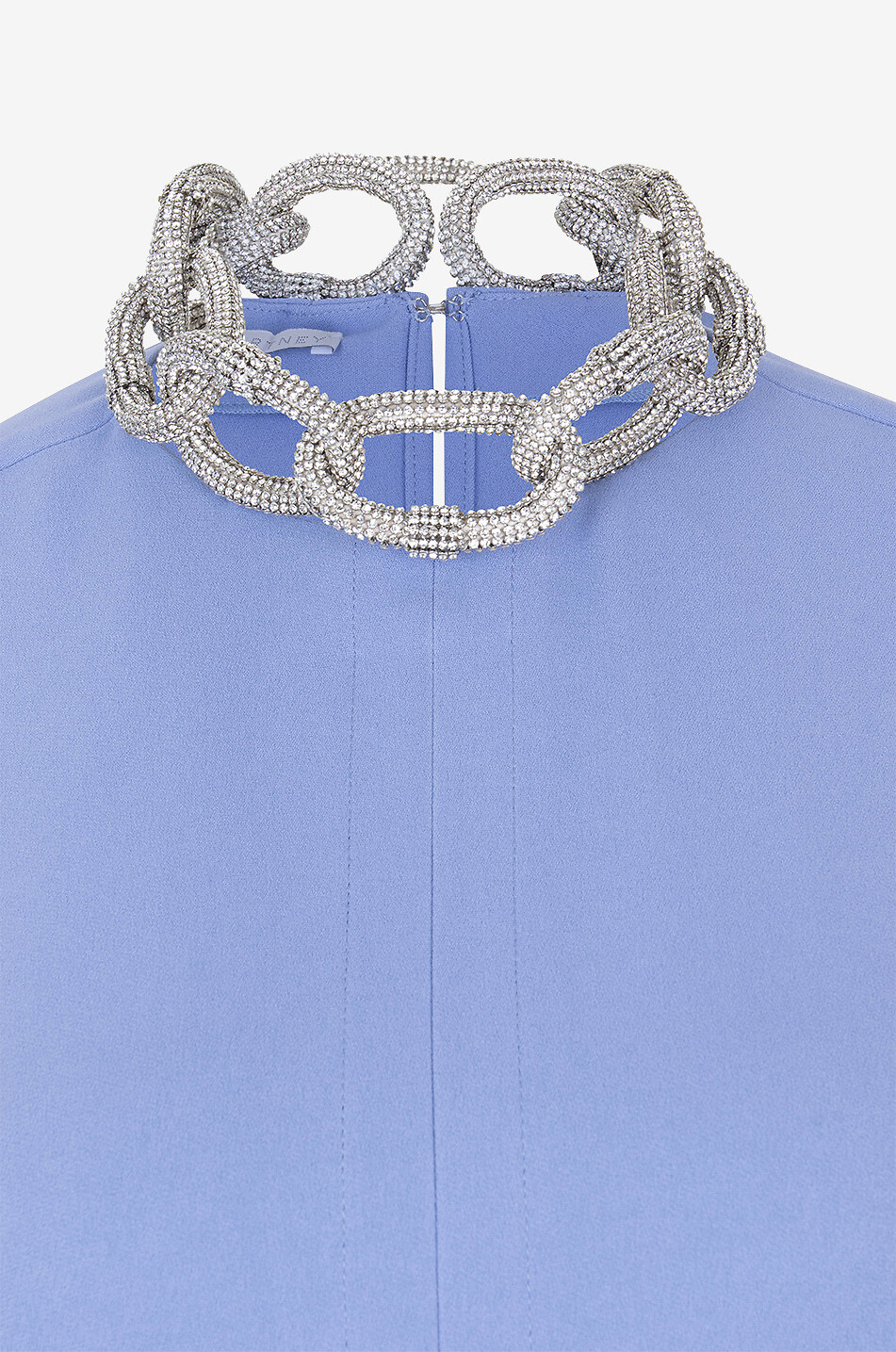 STELLA McCARTNEY Crystal clad chain adorned loose crepe top Women PURPLE 3