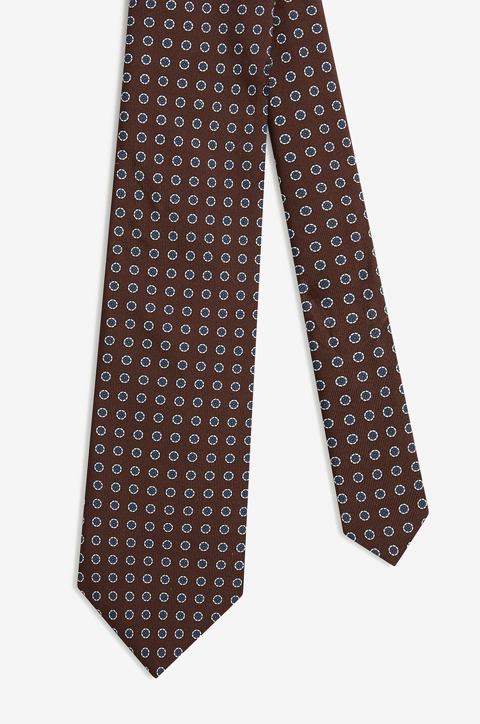 DUNHILL Cravate à pois en soie Homme MARRON 1