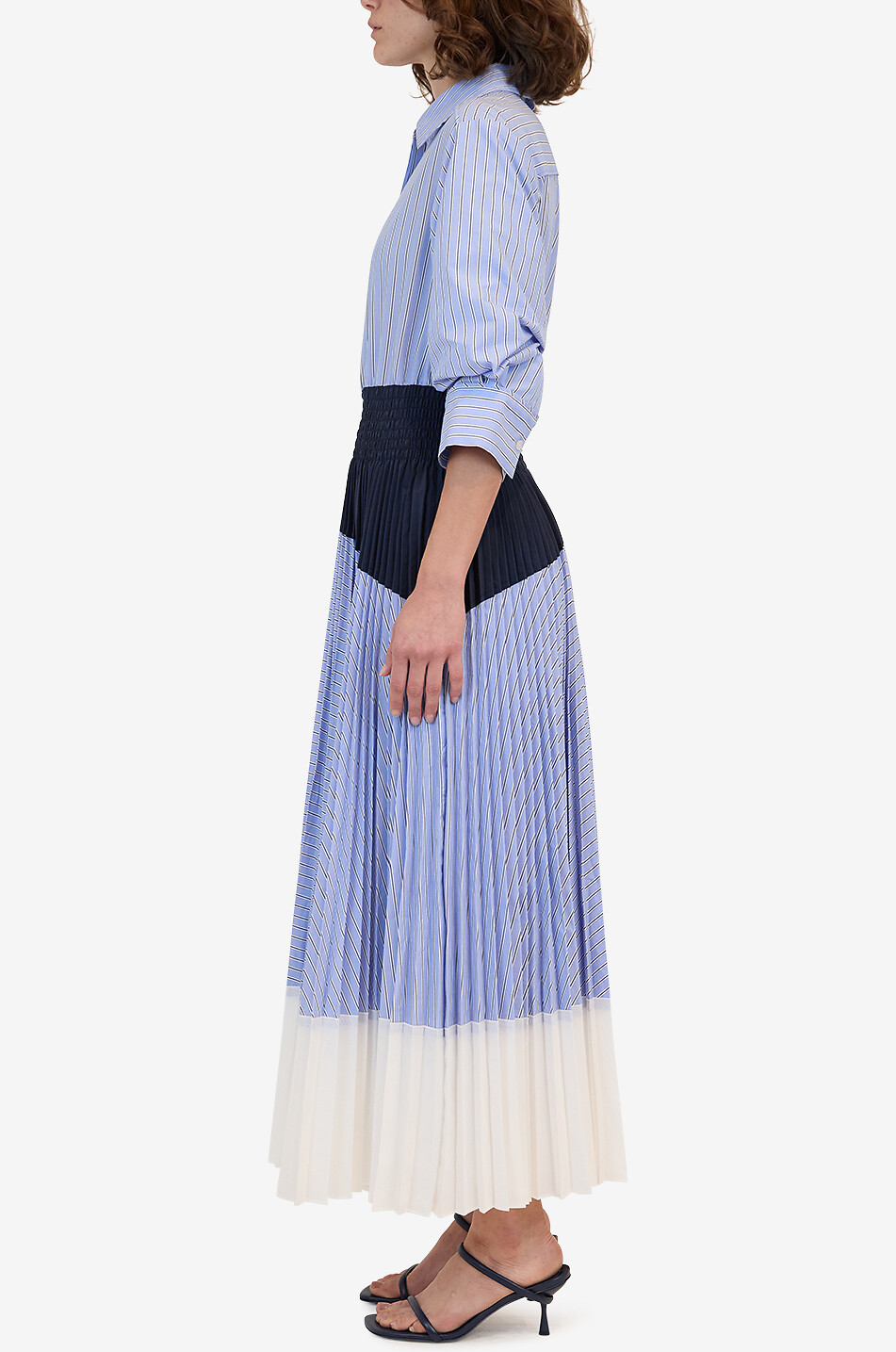 SIMKHAI Jenella cotton midi shirt dress Women BLUE 4