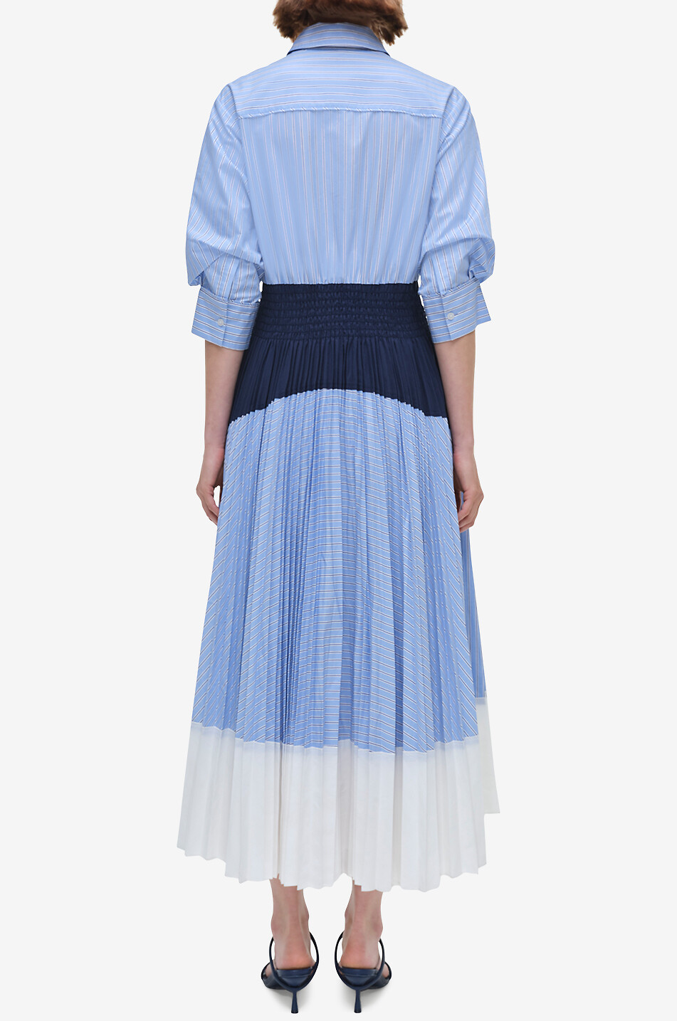 SIMKHAI Jenella cotton midi shirt dress Women BLUE 5