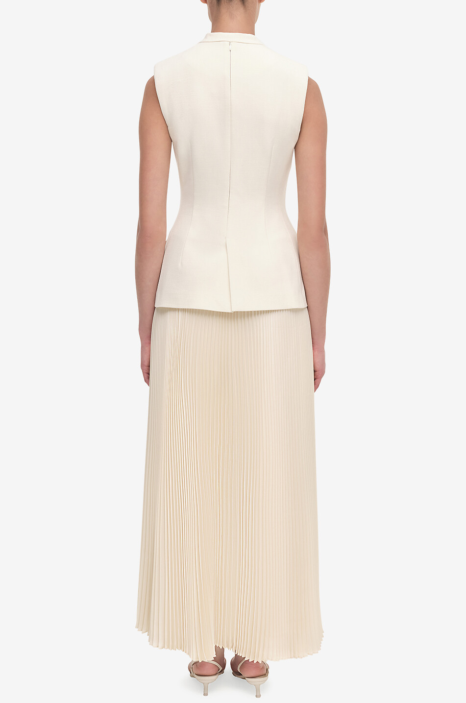 SIMKHAI Ärmelloses Materialmix-Midi-Kleid Georgina Damen WEISS 6