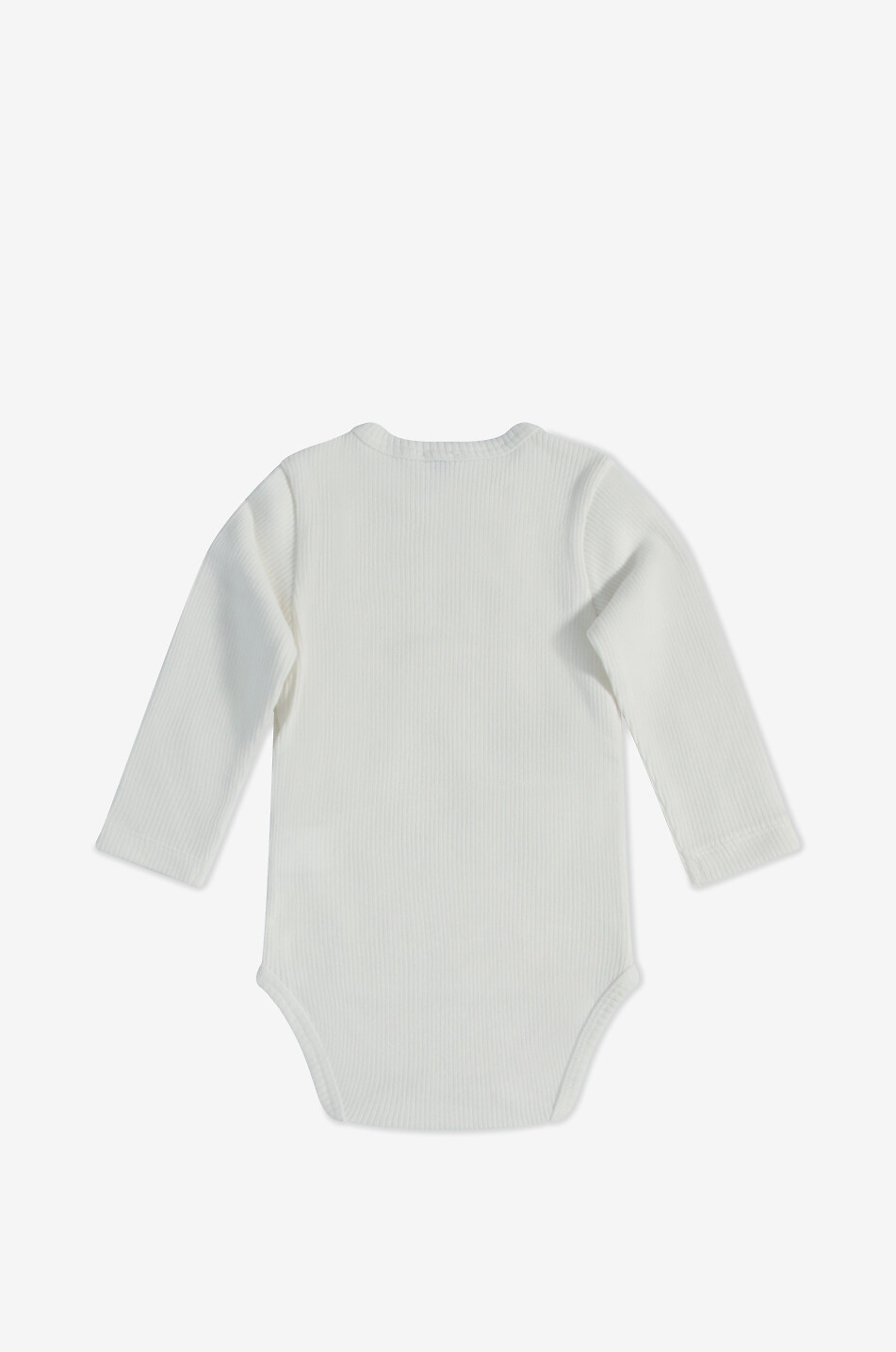 BONGENIE Gerippter Wickel-Body für Babys aus Jersey Baby CREMEFARBEN 2