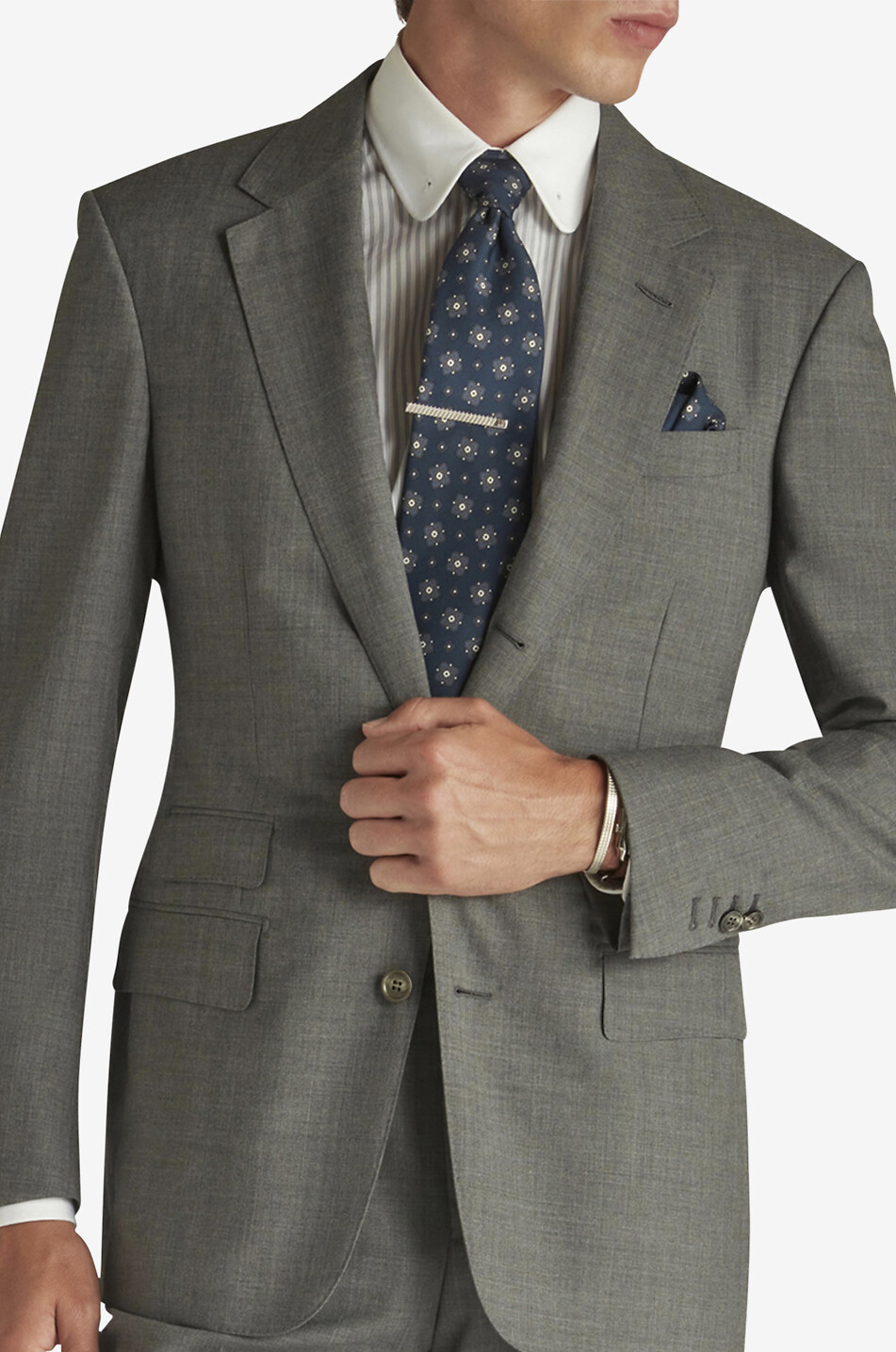 DUNHILL Veste en laine et cachemire Bourdon Homme GRIS FONCÉ 4