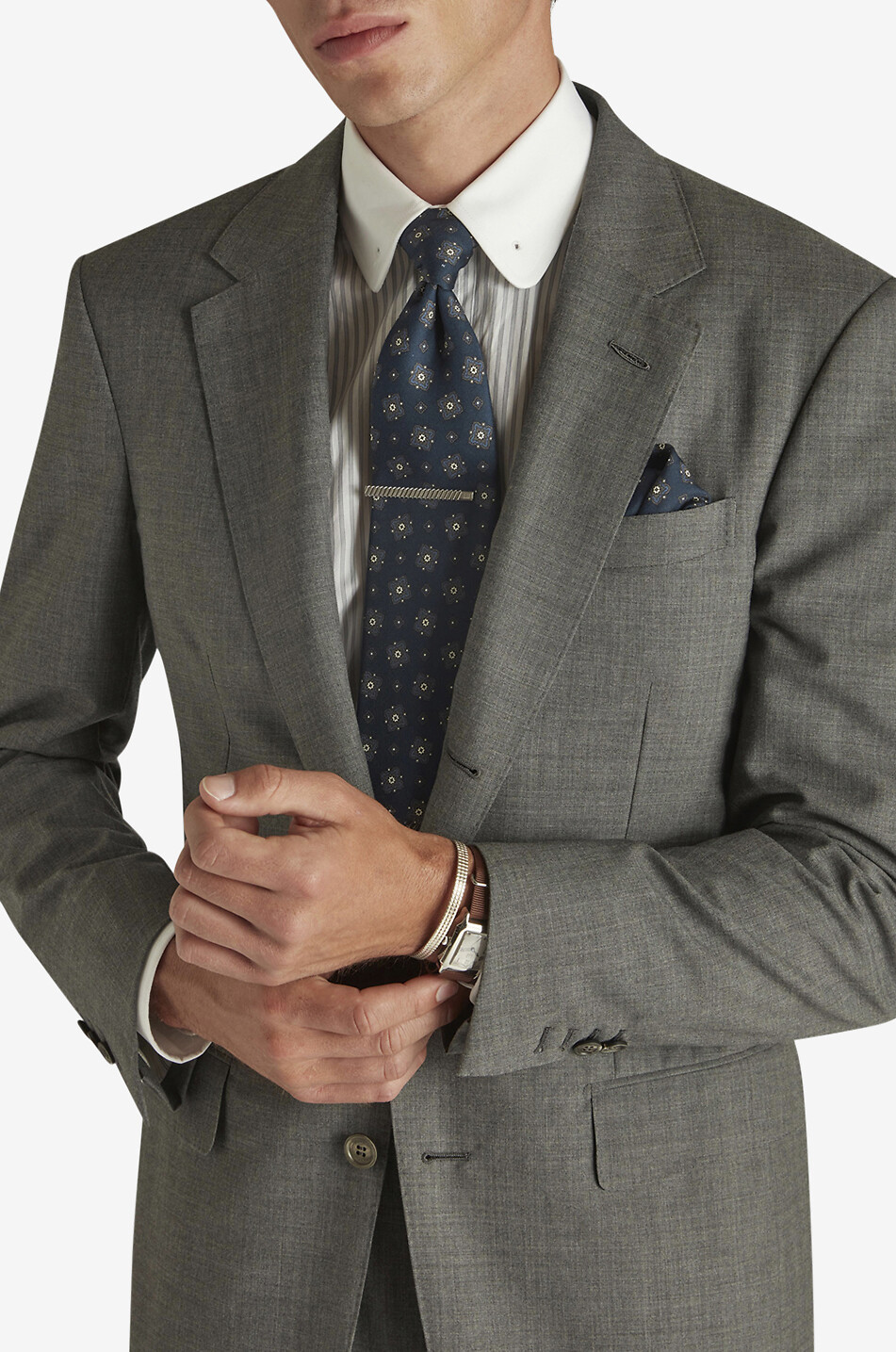 DUNHILL Veste en laine et cachemire Bourdon Homme GRIS FONCÉ 6