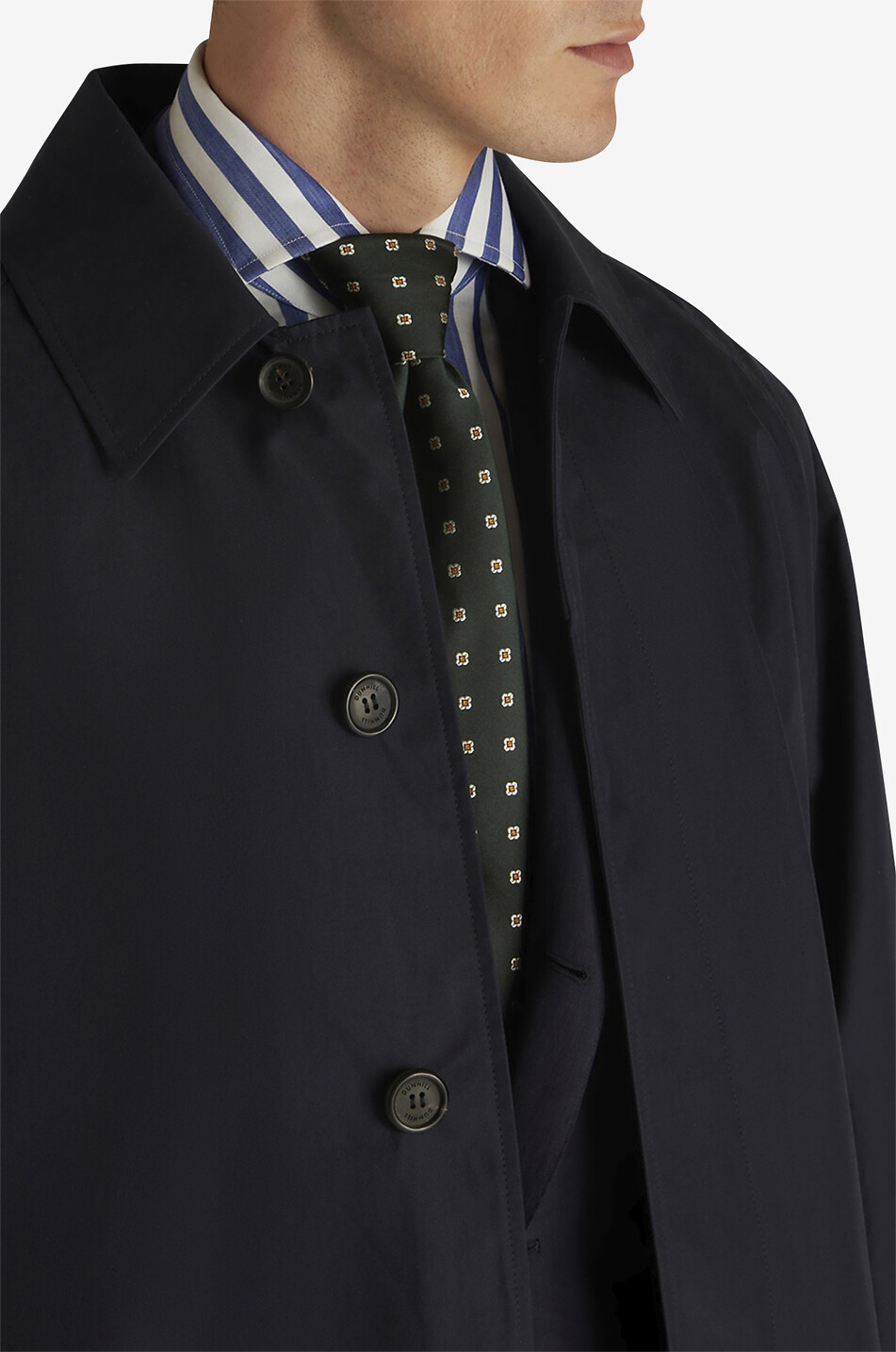 DUNHILL Lightweight cotton twill coat Men DARK BLUE 5