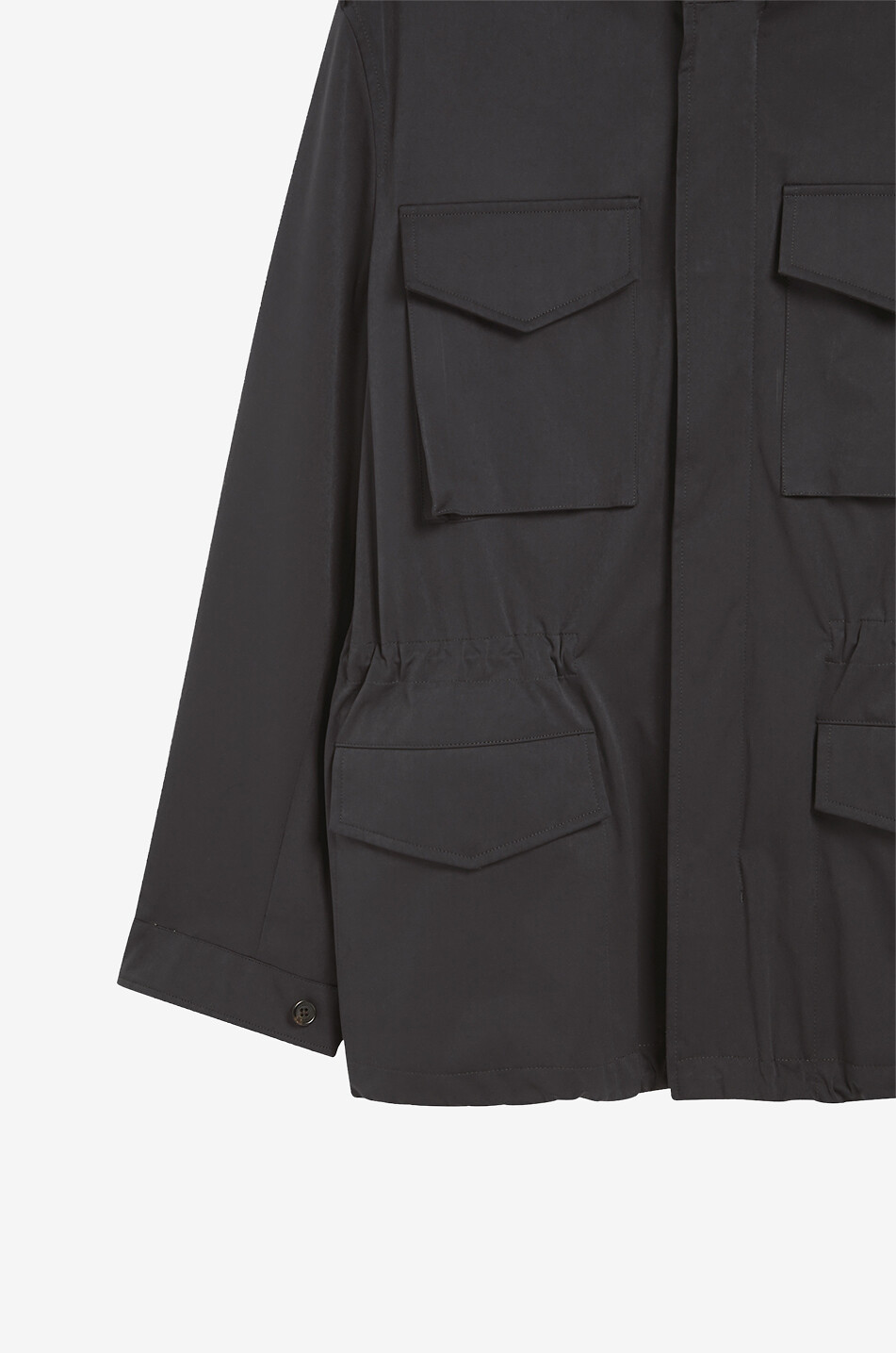 DUNHILL Saharienne en microfibres Field Jacket Homme BLEU FONCE 5