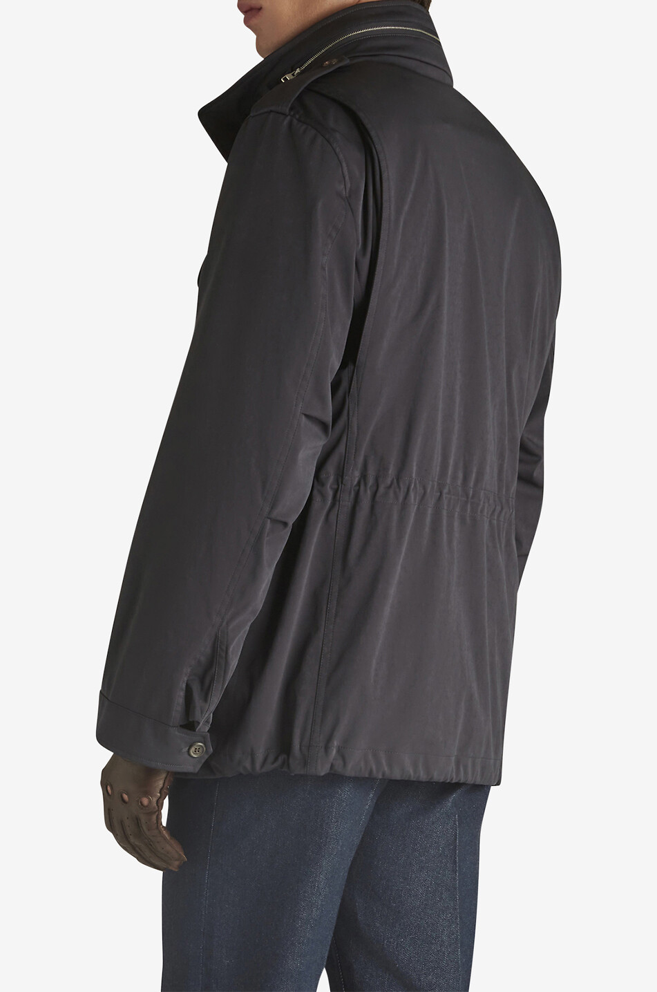 DUNHILL Saharienne en microfibres Field Jacket Homme BLEU FONCE 3