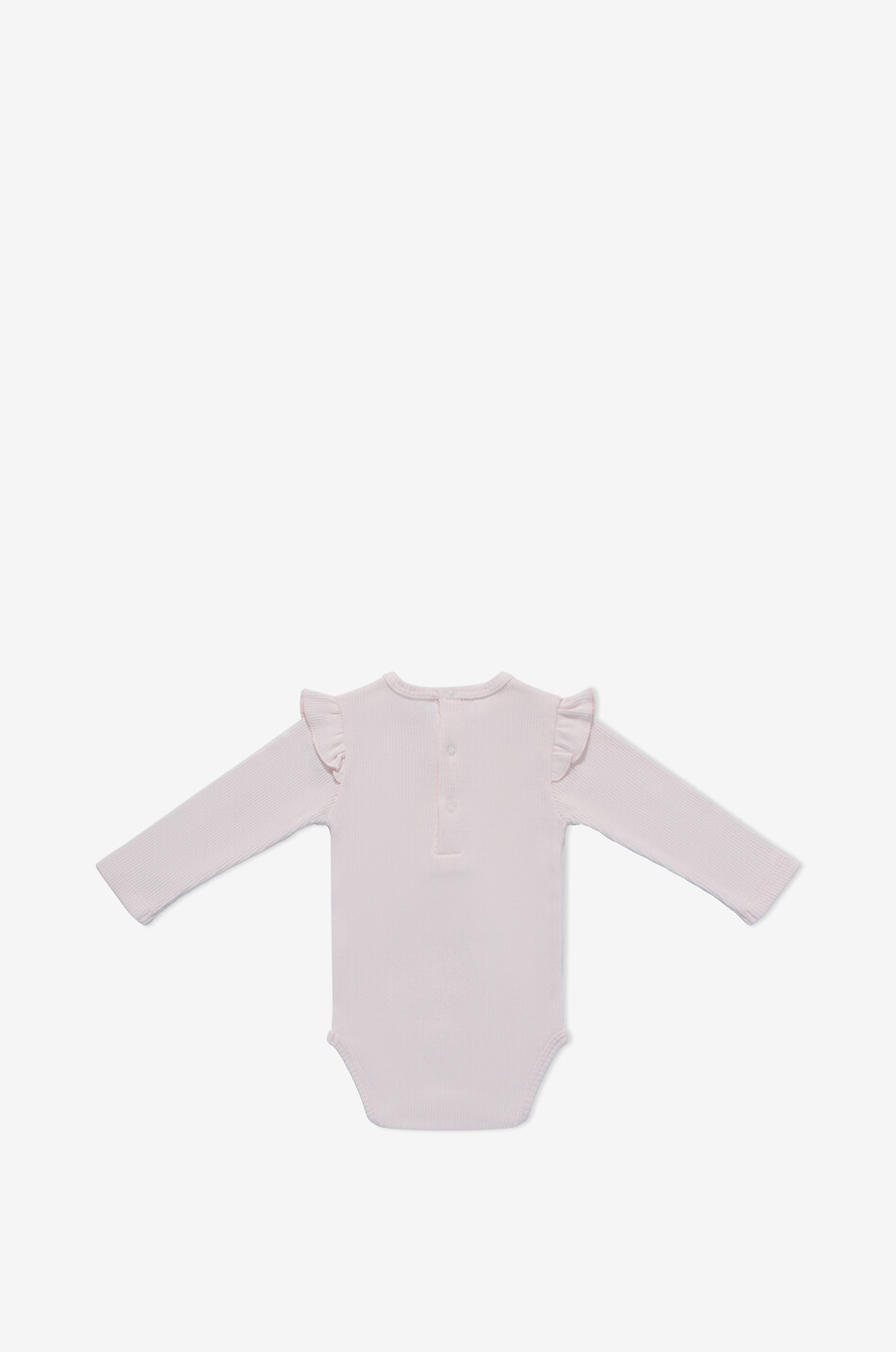 BONGENIE Ruffled rib jersey baby bodysuit Baby LIGHT PINK 2