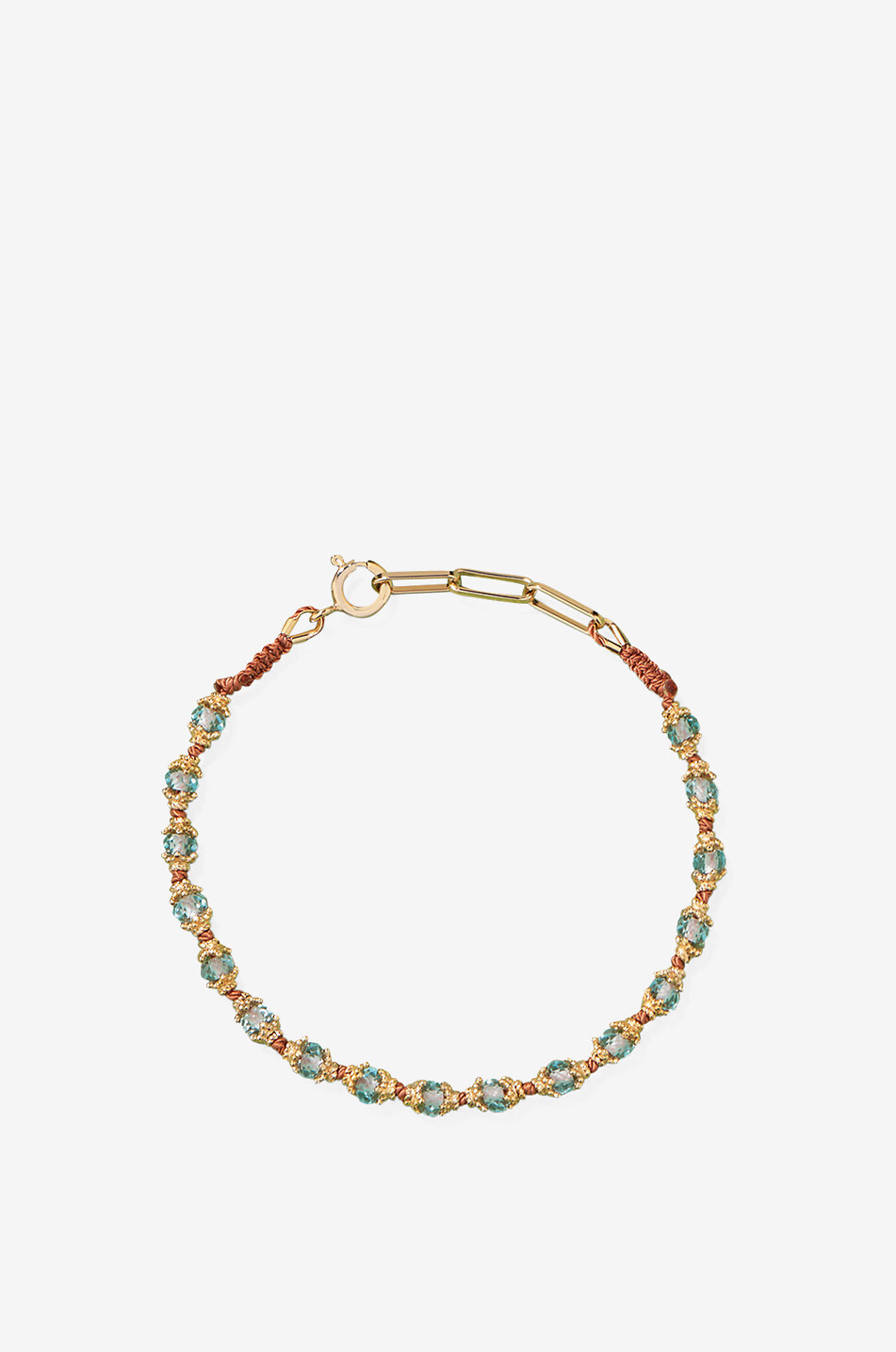 TITYARAVY Armband aus vergoldetem Silber und Aquamarin Kamilah Damen ORANGE 1
