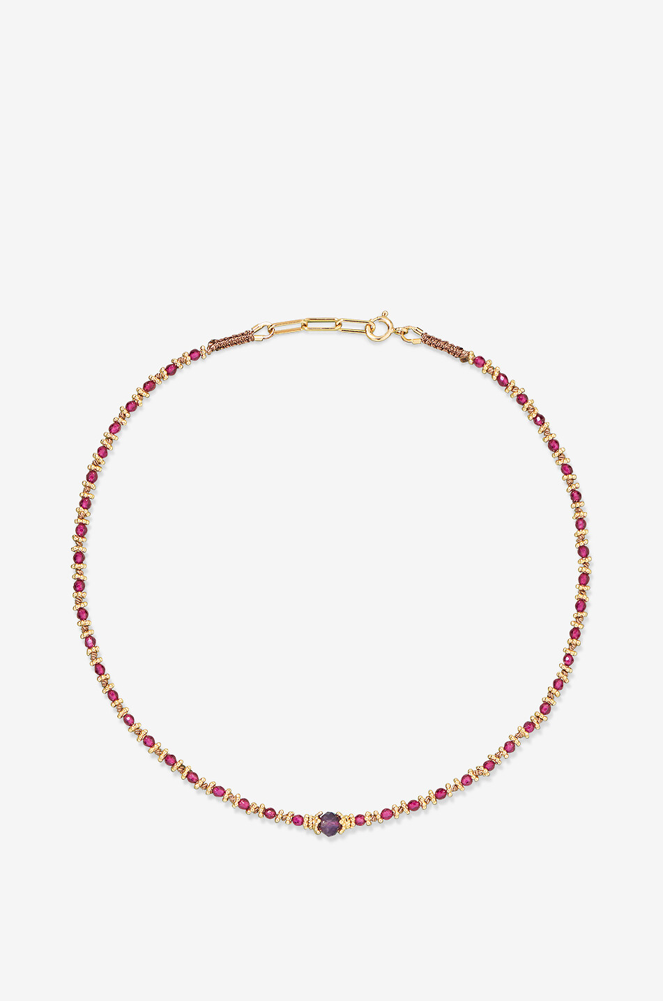 Adhiya necklace in ruby and amethyst