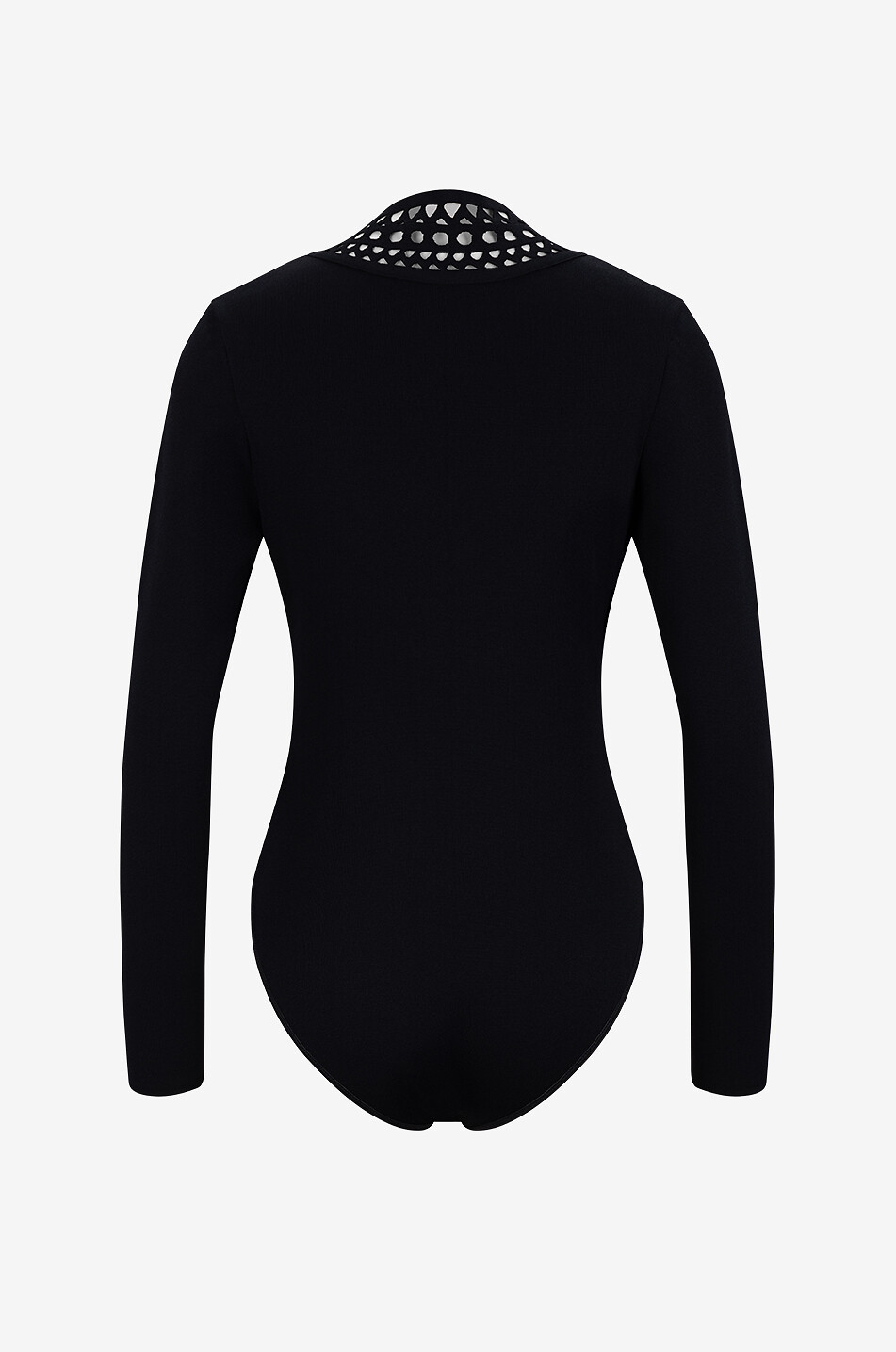 Vienne openwork V-neck knit bodysuit