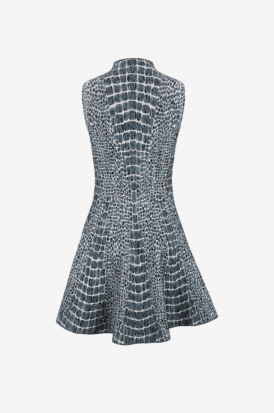 Mini robe patineuse en jacquard Croco