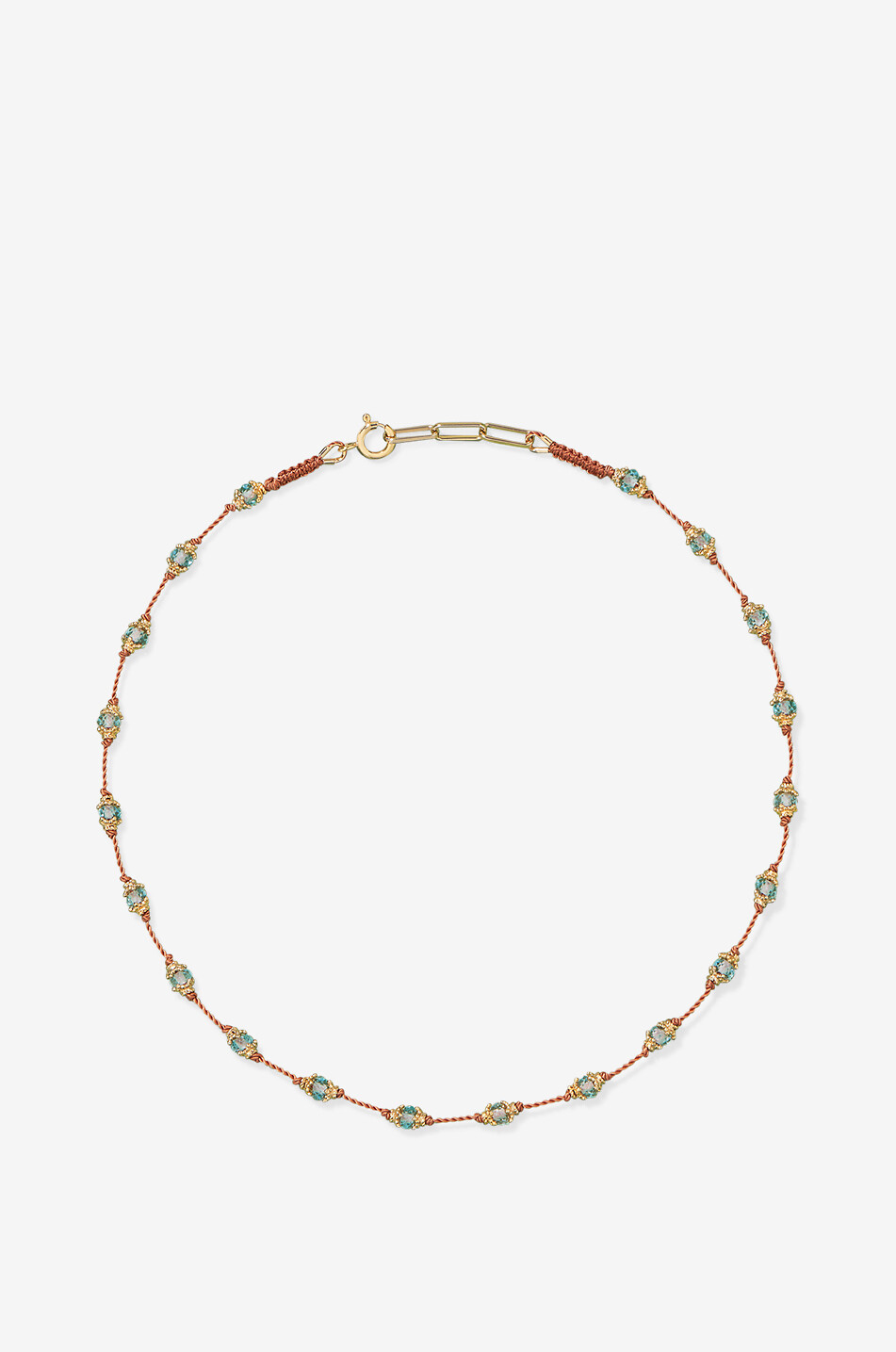 TITYARAVY Peony aquamarin embellished choker necklace Women ORANGE 1