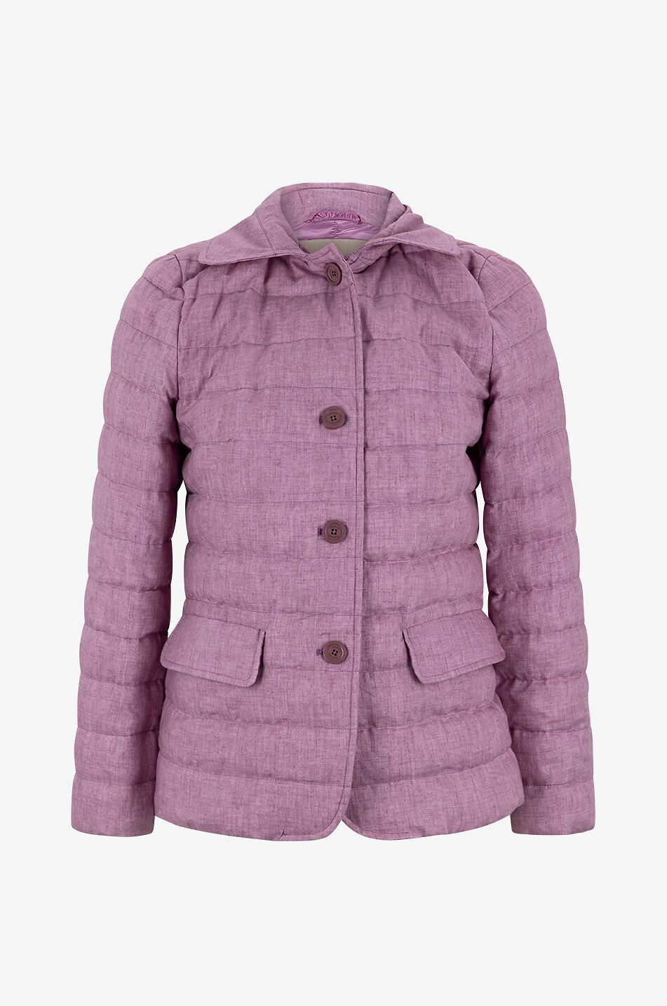 Leichte taillierte Daunenjacke aus Leinen