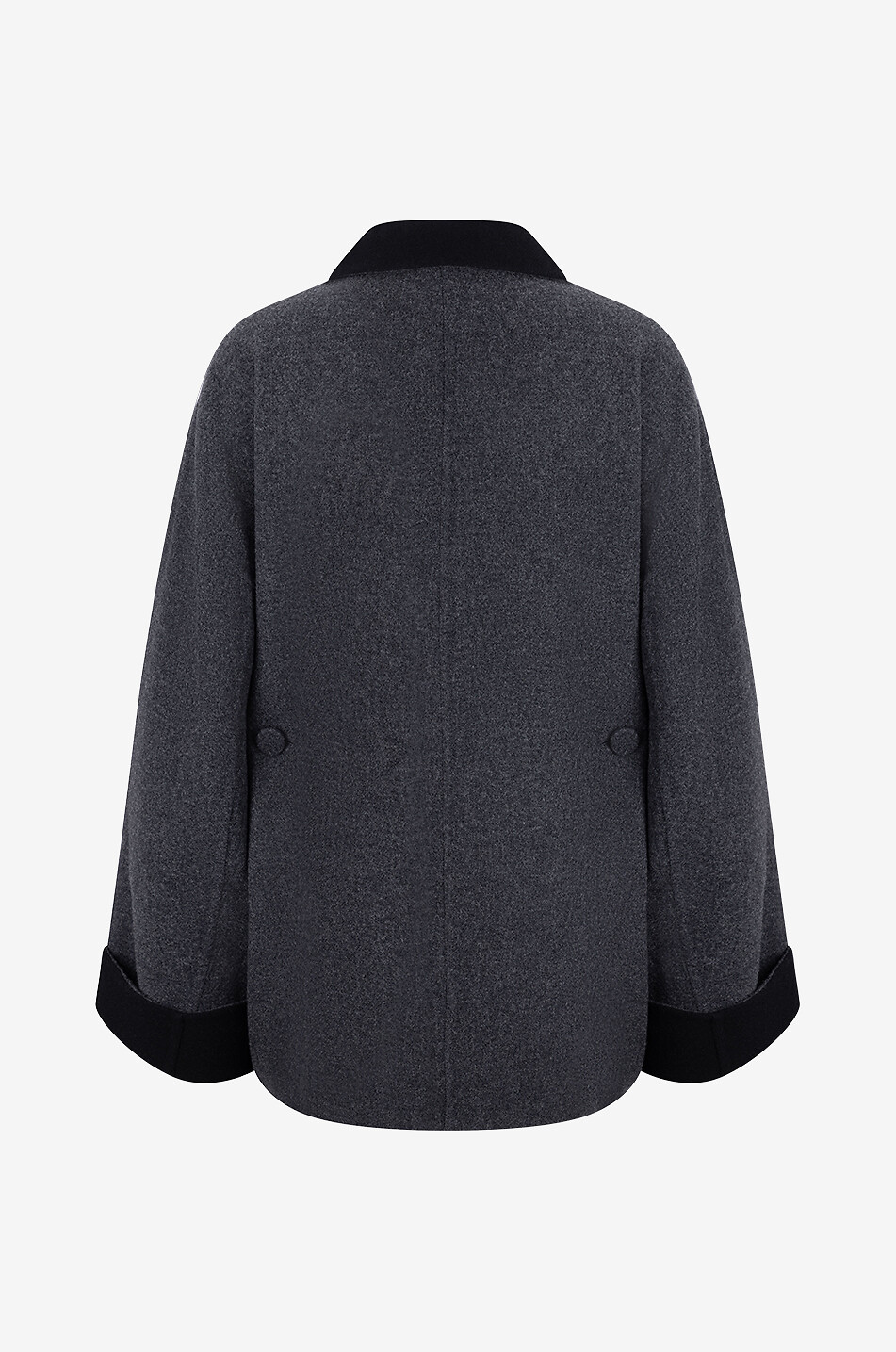 GIVENCHY Weite Kimonojacke aus Wollmix Damen DUNKELGRAU 2