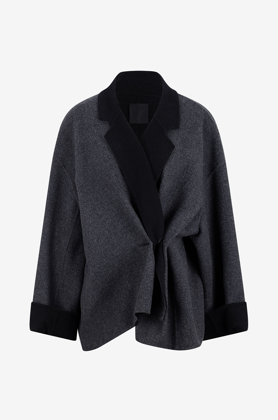 Weite Kimonojacke aus Wollmix