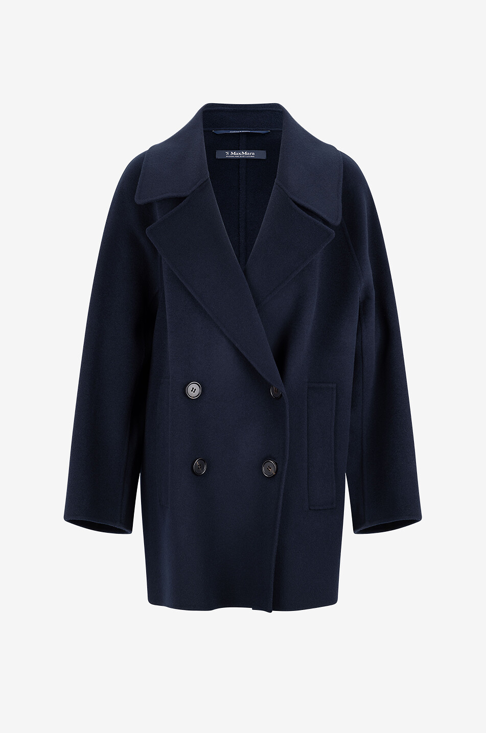Zweireihiger Oversize-Mantel aus Wolle Capri