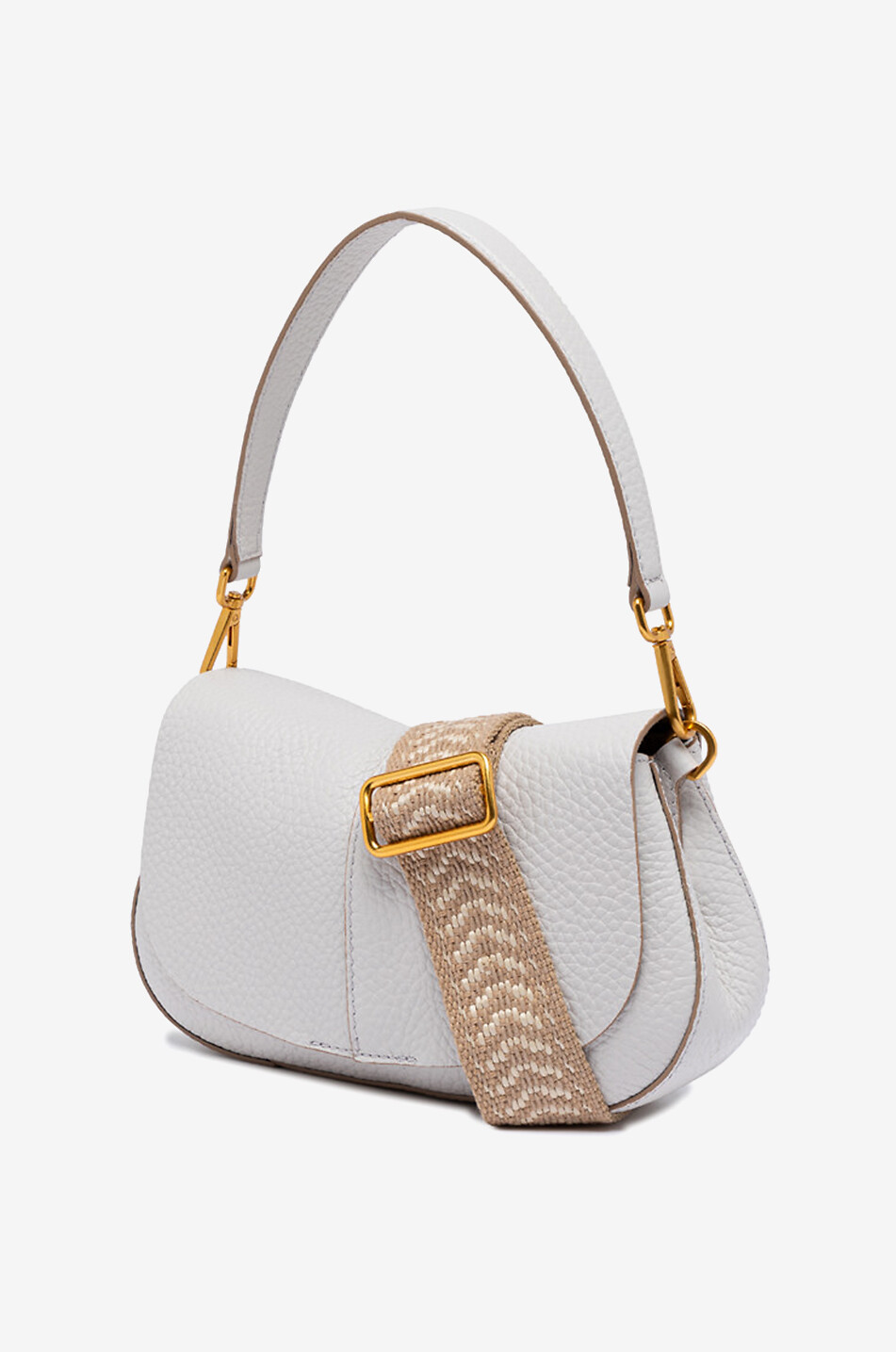 GIANNI CHIARINI Helena Round cow leather handbag Women WHITE 2