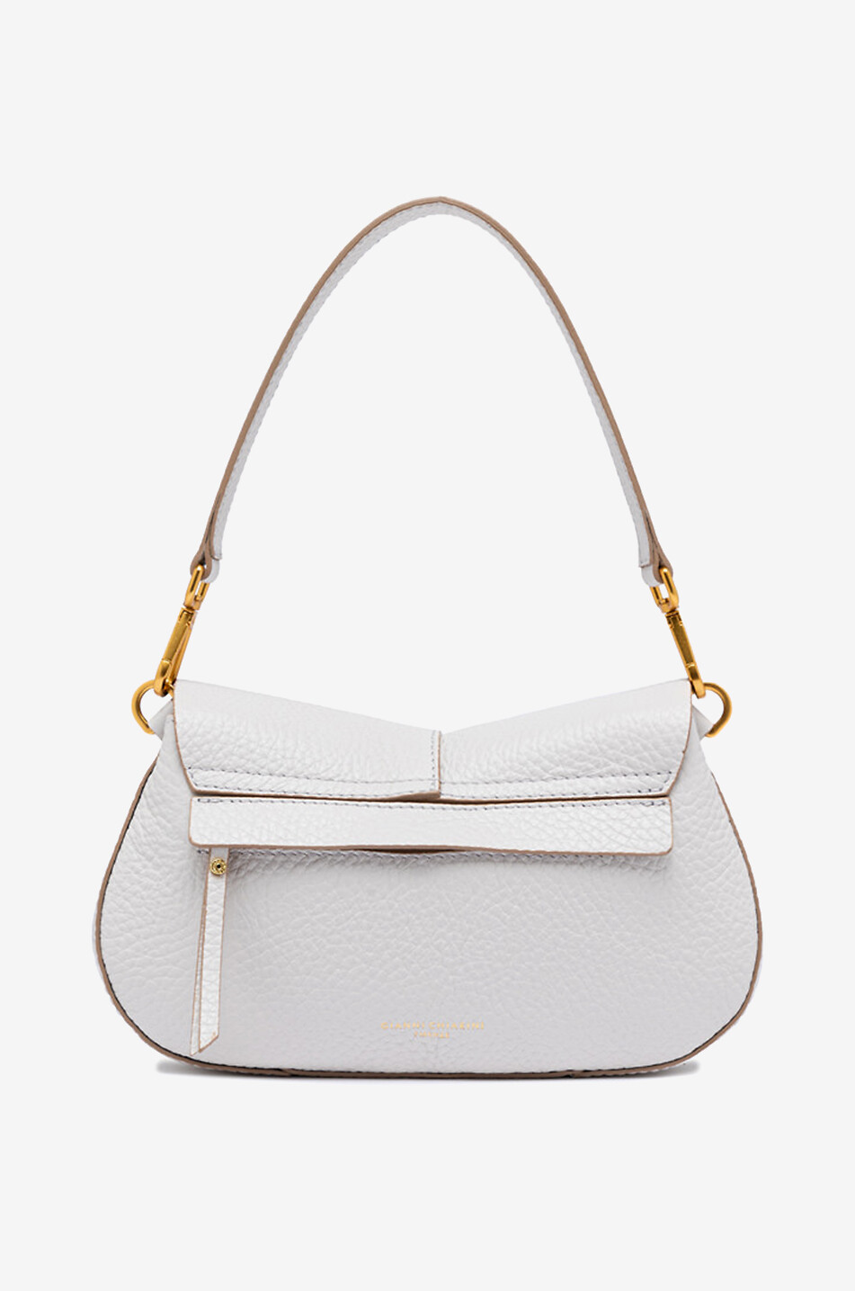 GIANNI CHIARINI Helena Round cow leather handbag Women WHITE 3